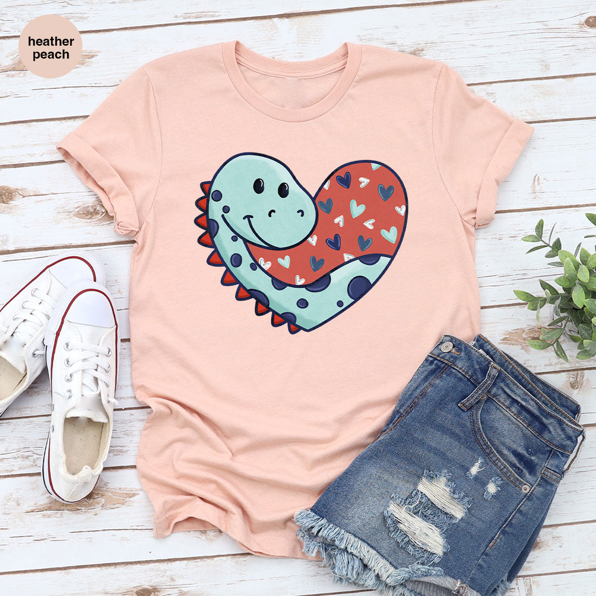 Valentine's Day Dino Shirt, Heart Of Dinosaur Shirt, Feb 14 Tee