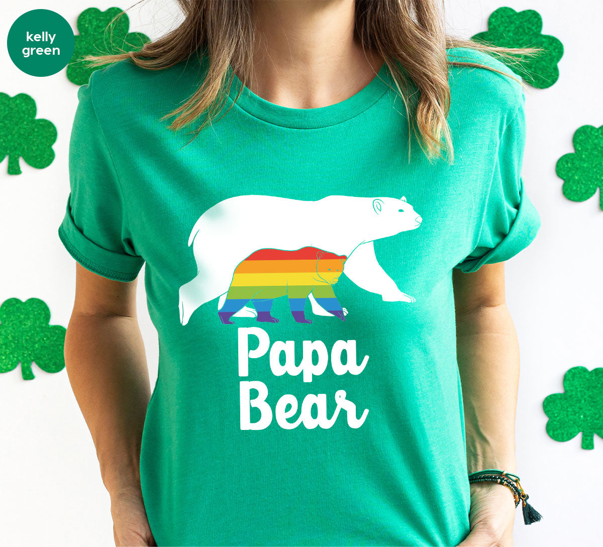 Papa Bear Shirt, Papa Bear T-Shirt, LGBT Shirt, Rainbow Bear Tee