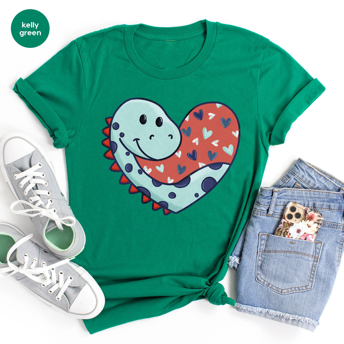 Valentine's Day Dino Shirt, Heart Of Dinosaur Shirt, Feb 14 Tee