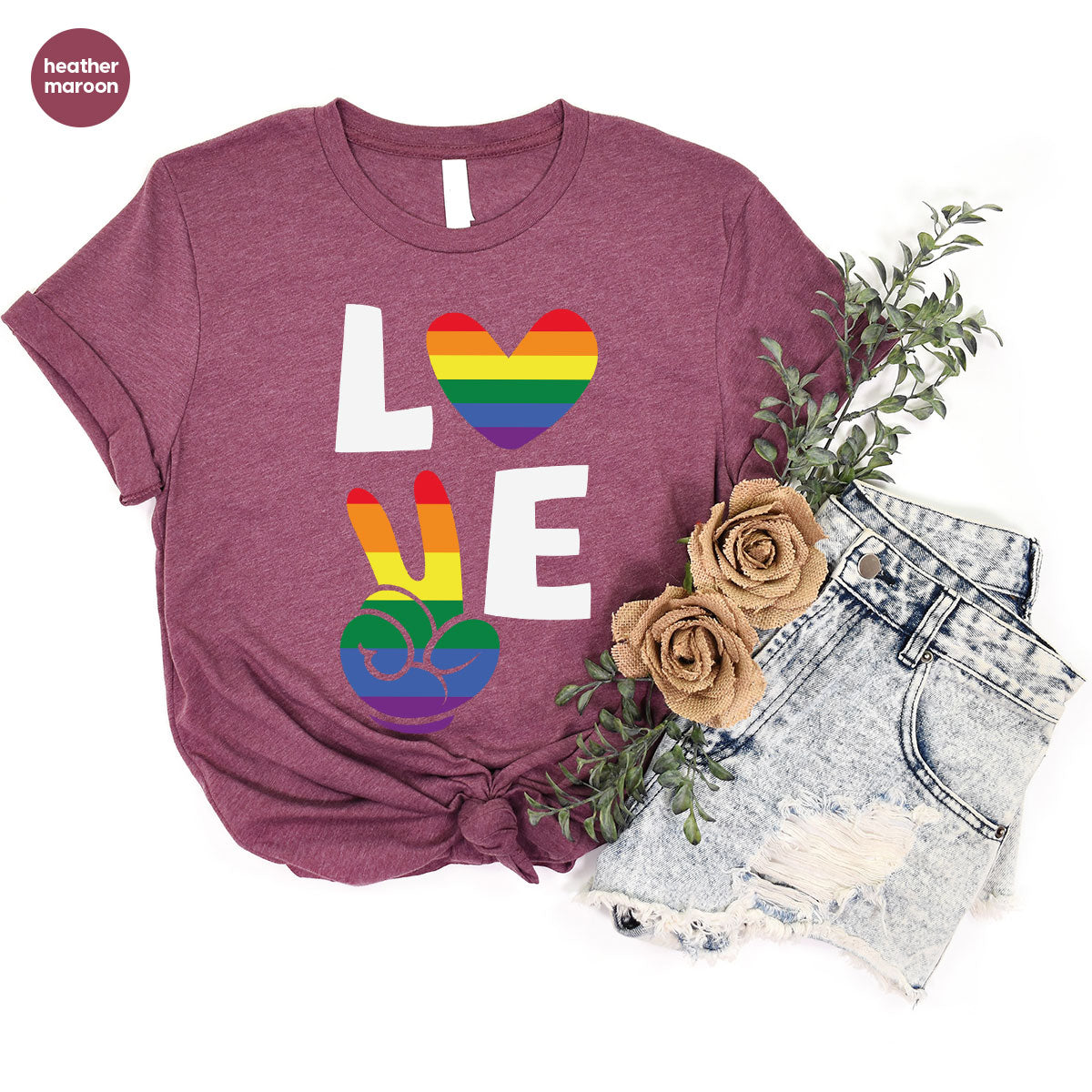 LGBT Love Shirt, Rainbow Glory T-Shirt, Pride Tee