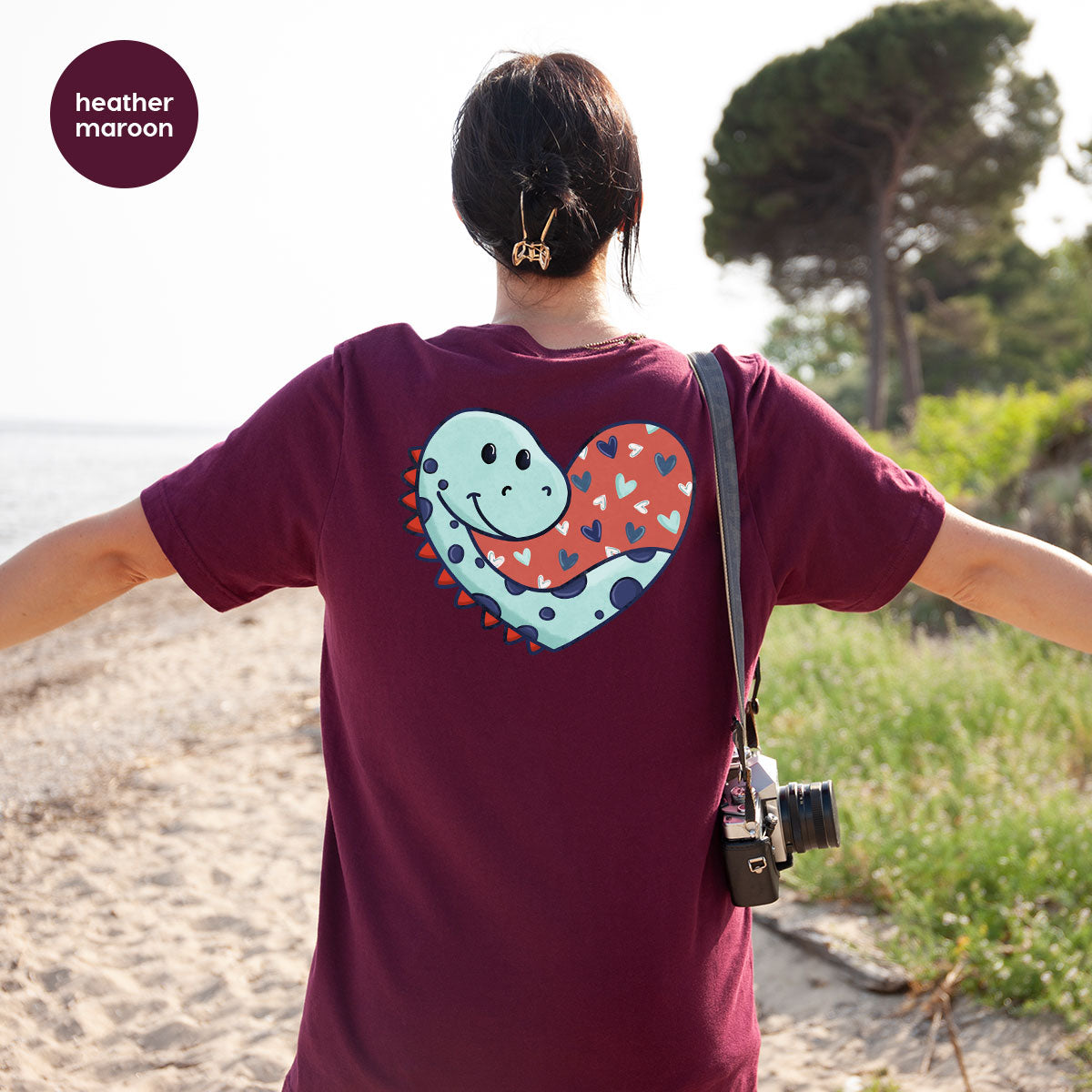 Valentine's Day Dino Shirt, Heart Of Dinosaur Shirt, Feb 14 Tee