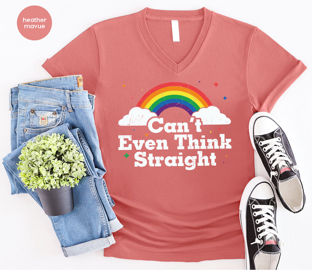 Can I Even Think Straight Shirt, Rainbow T-Shirt, LGBT T-Shirt