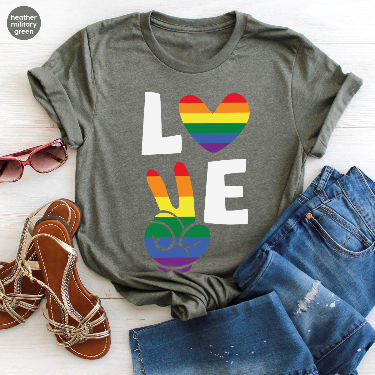 LGBT Love Shirt, Rainbow Glory T-Shirt, Pride Tee