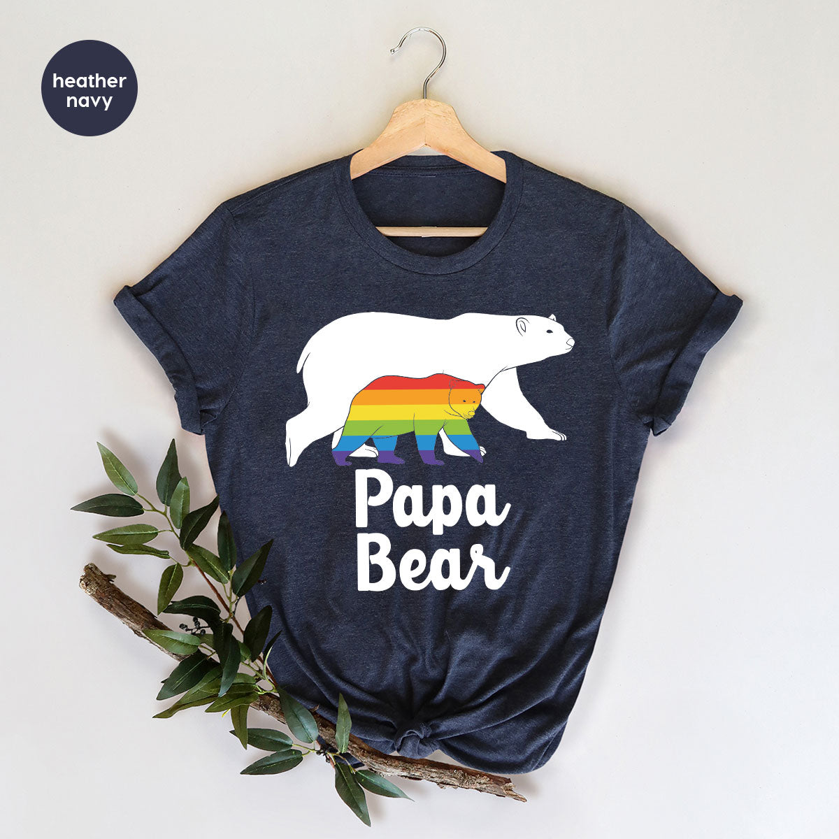 Papa Bear Shirt, Papa Bear T-Shirt, LGBT Shirt, Rainbow Bear Tee