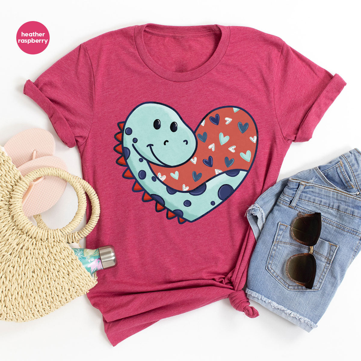 Valentine's Day Dino Shirt, Heart Of Dinosaur Shirt, Feb 14 Tee