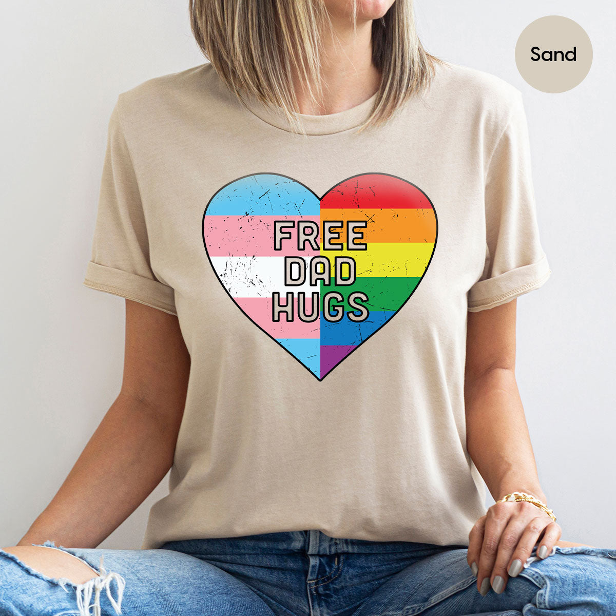 Free Dad Hugs Shirt, LGBT Shirt, LGBT Pride T-Shirt