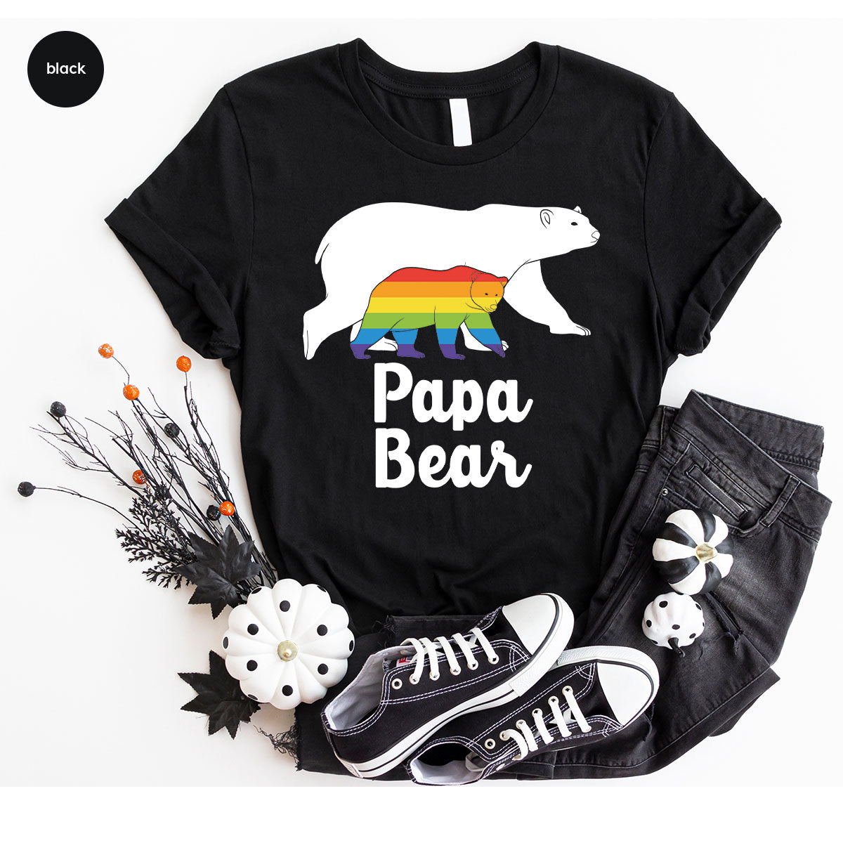 Papa Bear Shirt, Papa Bear T-Shirt, LGBT Shirt, Rainbow Bear Tee