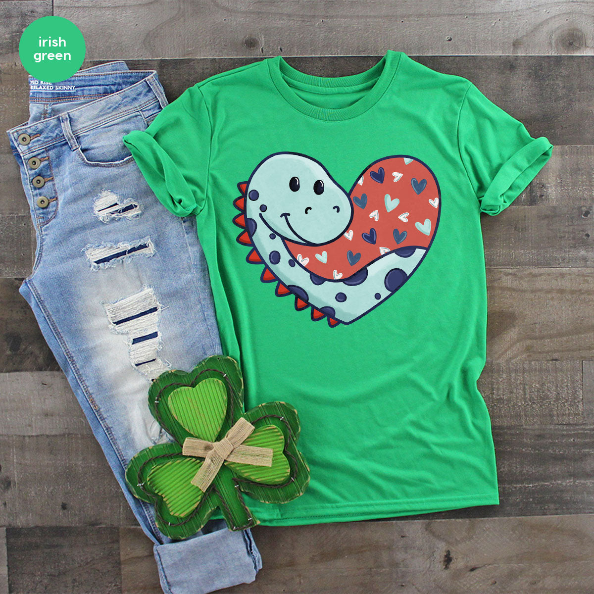 Valentine's Day Dino Shirt, Heart Of Dinosaur Shirt, Feb 14 Tee