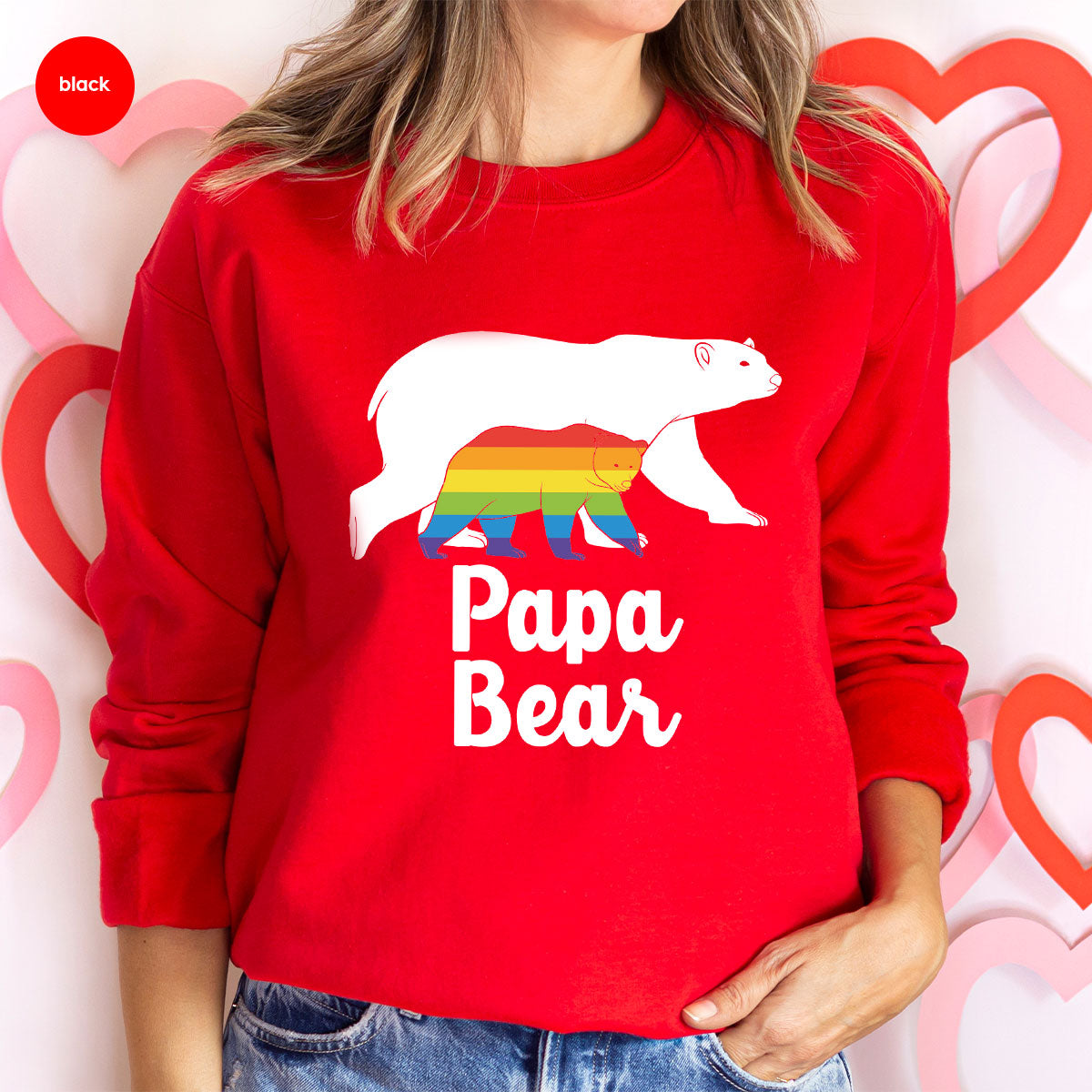 Papa Bear Shirt, Papa Bear T-Shirt, LGBT Shirt, Rainbow Bear Tee
