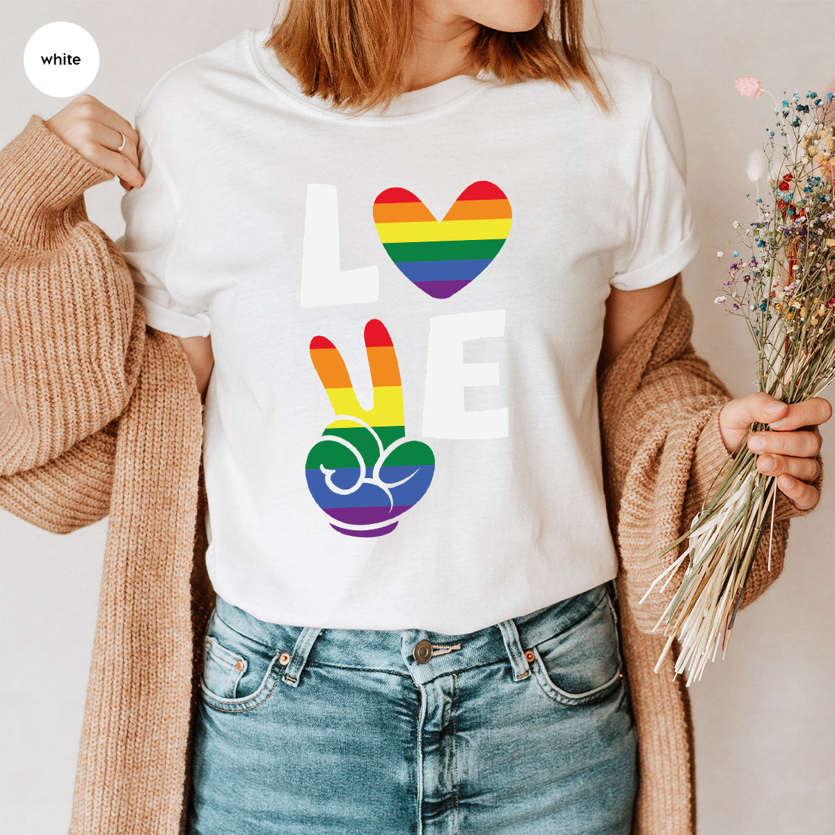 LGBT Love Shirt, Rainbow Glory T-Shirt, Pride Tee