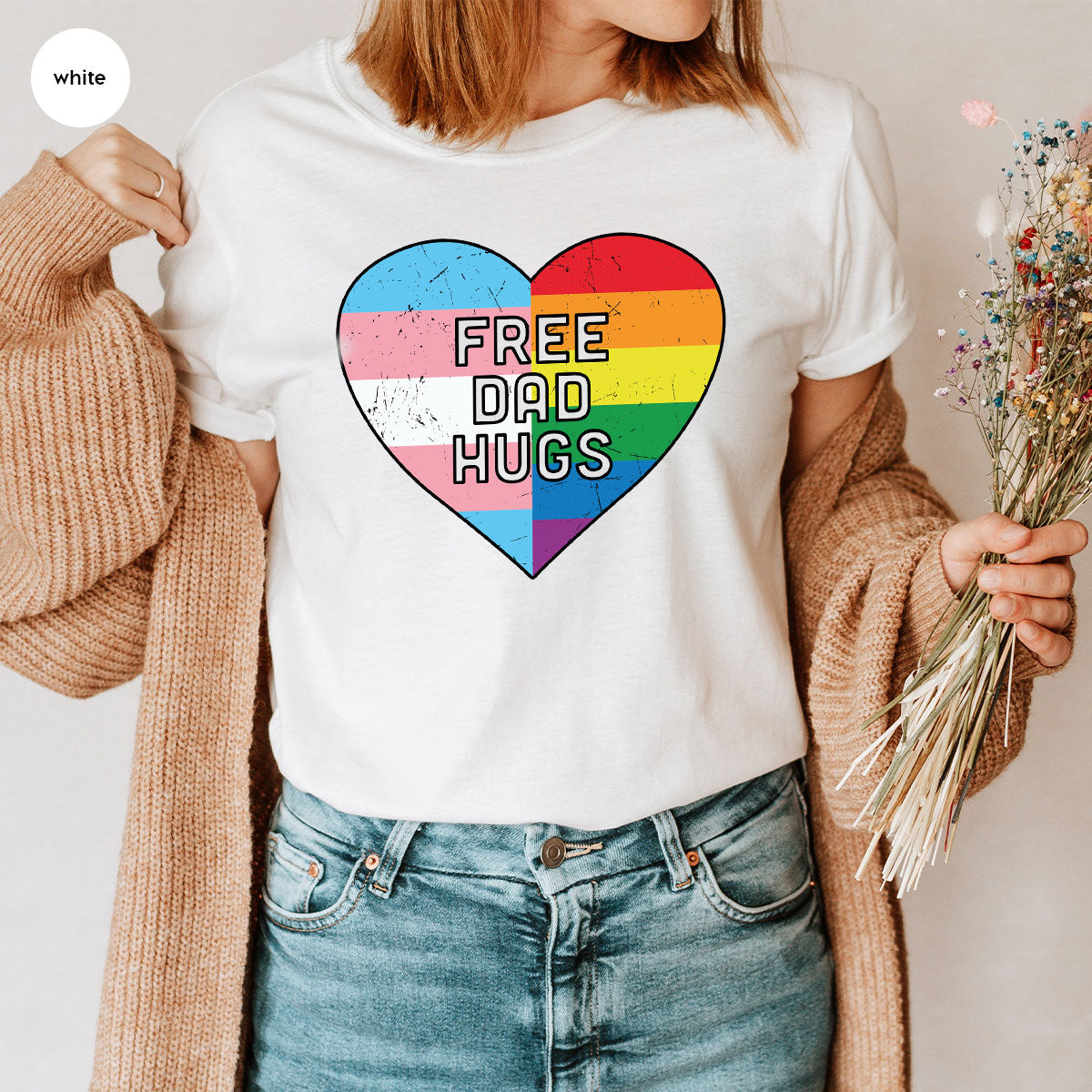 Free Dad Hugs Shirt, LGBT Shirt, LGBT Pride T-Shirt