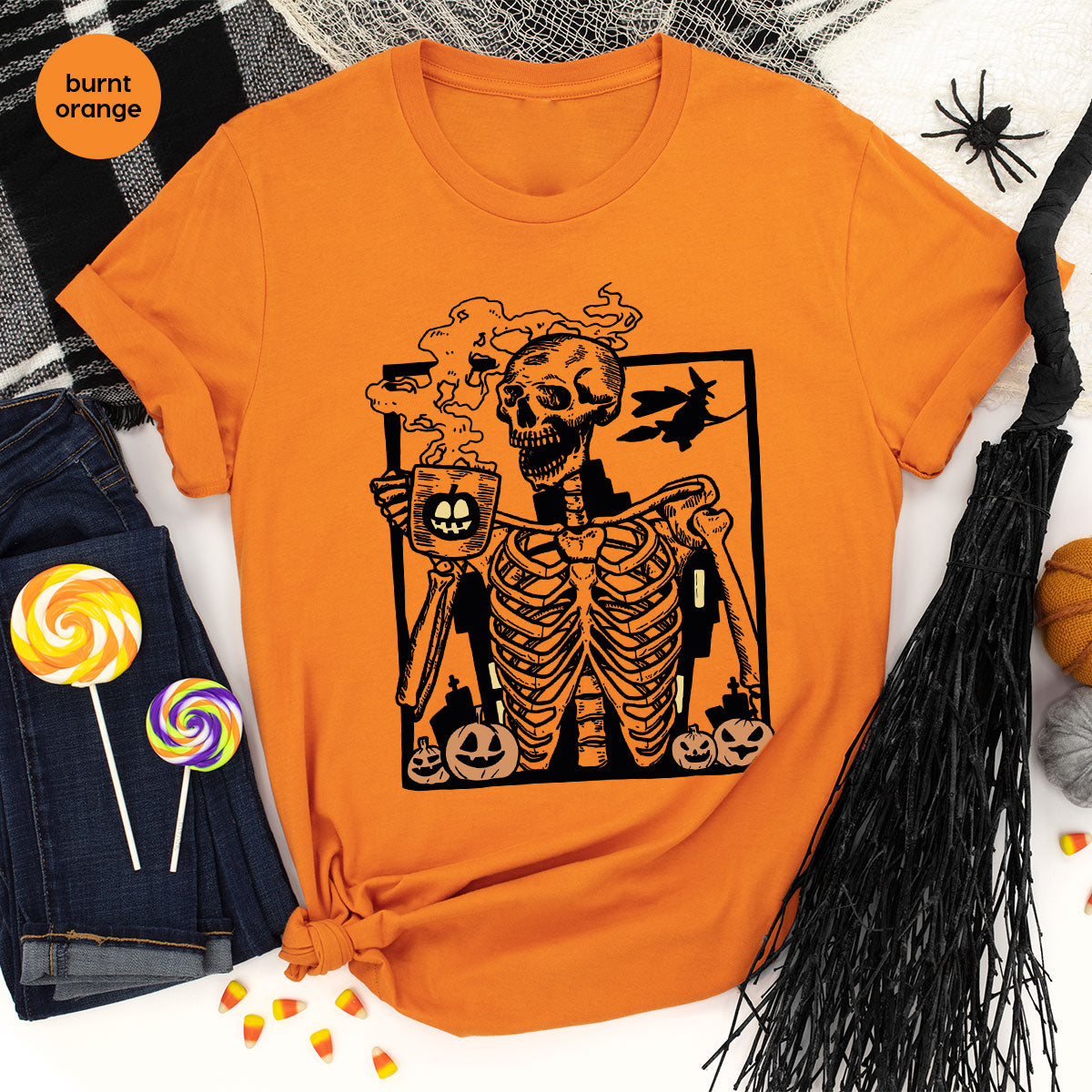 Halloween Skeleton Shirt, Creepy Halloween Tee, Funny Skeleton T-Shirt, Gift for Halloween