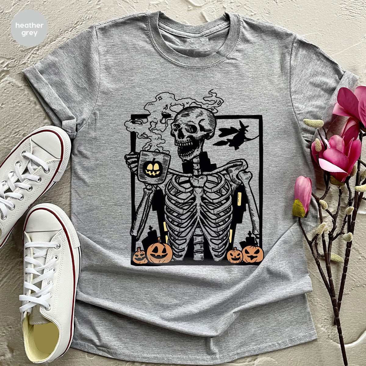 Halloween Skeleton Shirt, Creepy Halloween Tee, Funny Skeleton T-Shirt, Gift for Halloween