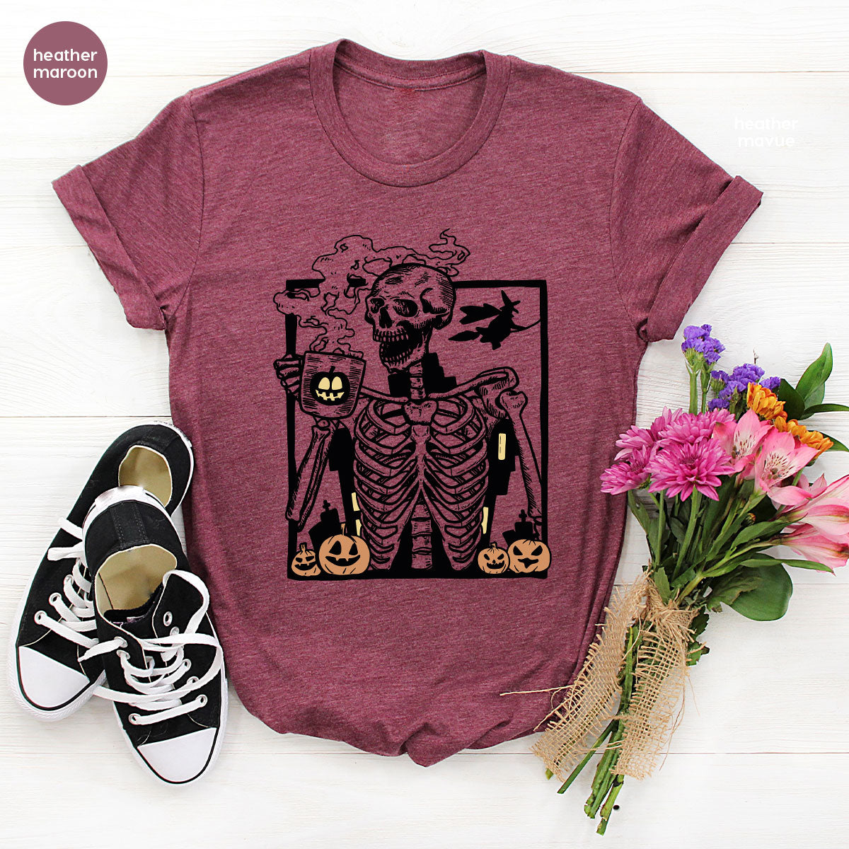 Halloween Skeleton Shirt, Creepy Halloween Tee, Funny Skeleton T-Shirt, Gift for Halloween