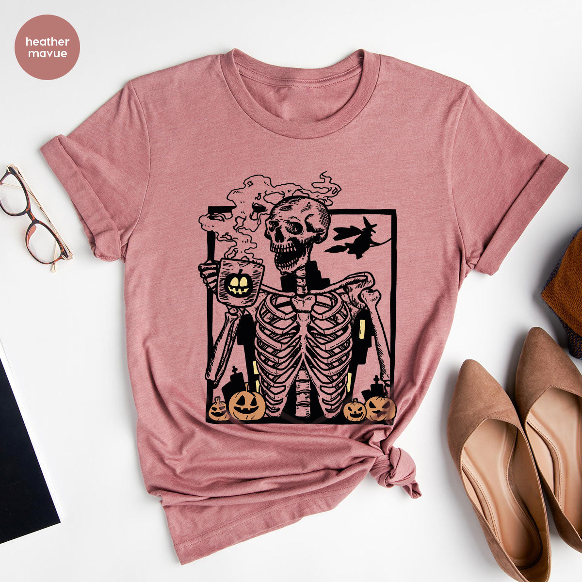 Halloween Skeleton Shirt, Creepy Halloween Tee, Funny Skeleton T-Shirt, Gift for Halloween