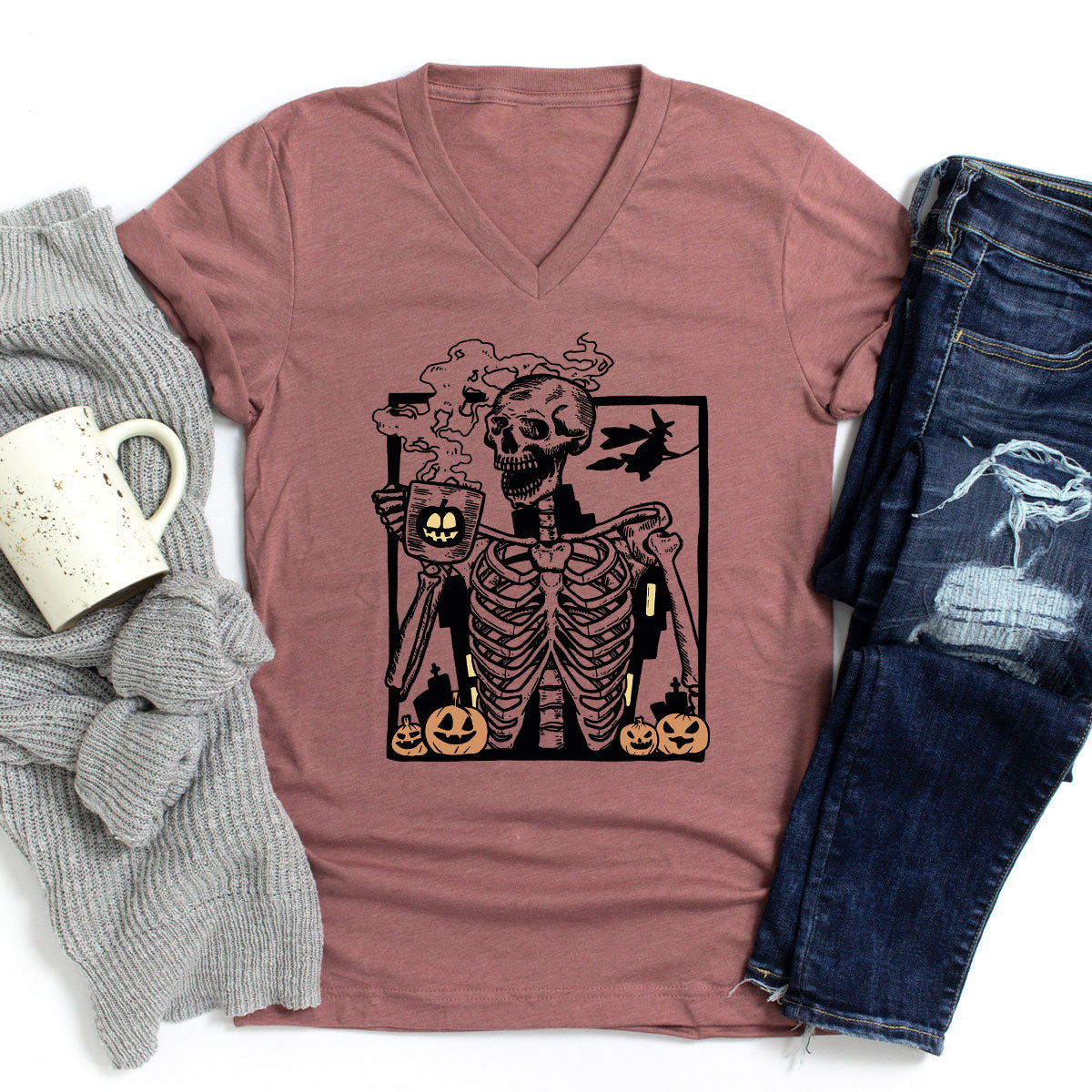 Halloween Skeleton Shirt, Creepy Halloween Tee, Funny Skeleton T-Shirt, Gift for Halloween