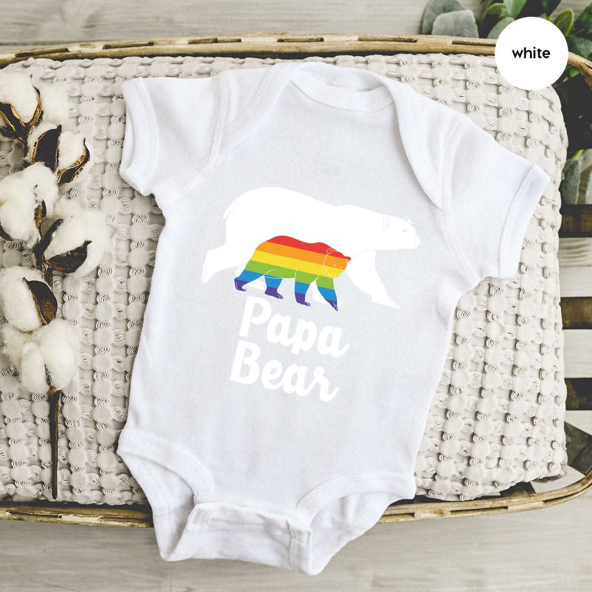 Papa Bear Shirt, Papa Bear T-Shirt, LGBT Shirt, Rainbow Bear Tee