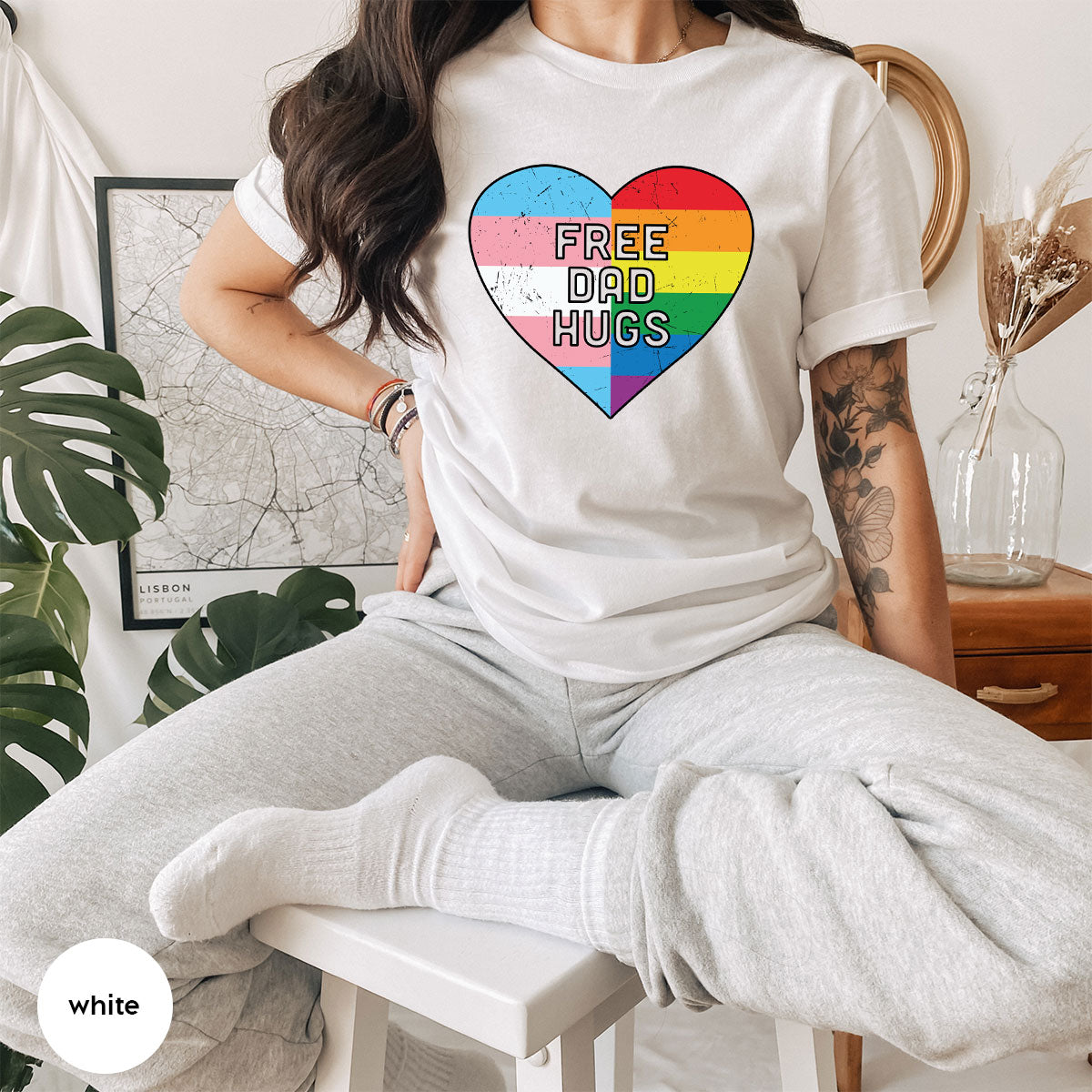 Free Dad Hugs Shirt, LGBT Shirt, LGBT Pride T-Shirt