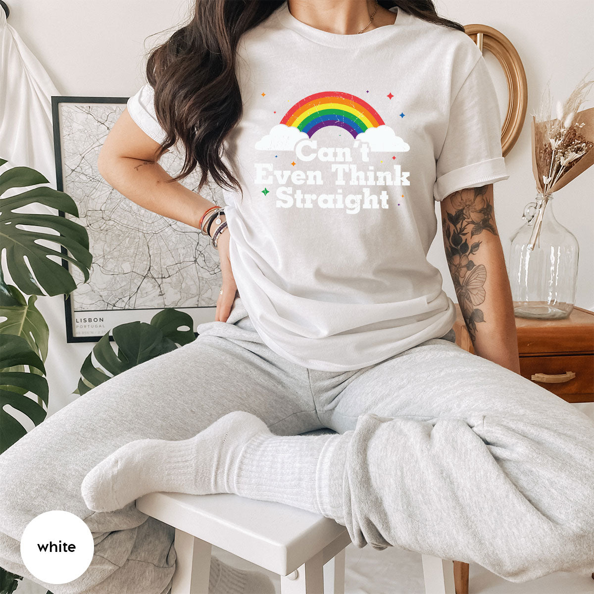 Can I Even Think Straight Shirt, Rainbow T-Shirt, LGBT T-Shirt