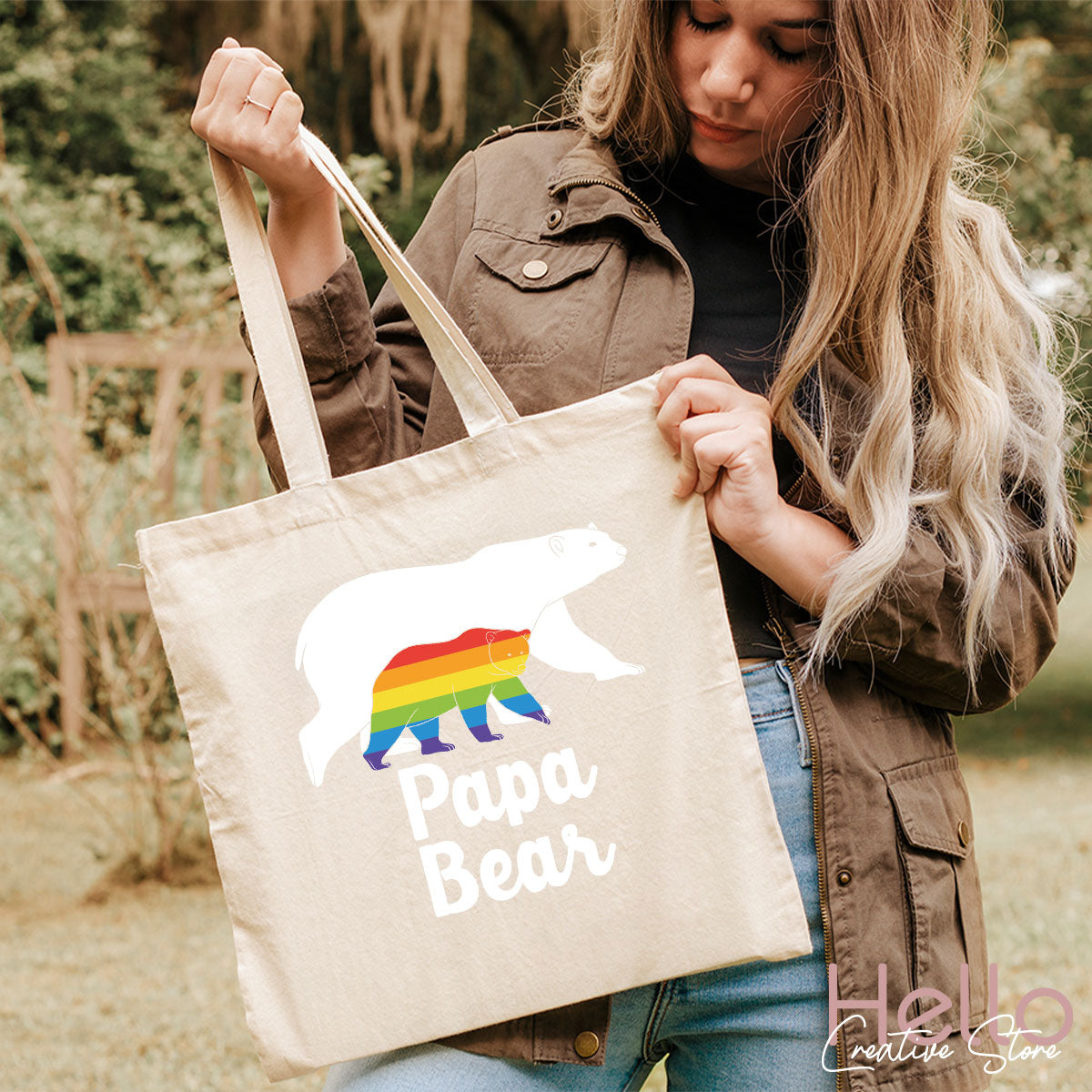 Papa Bear Shirt, Papa Bear T-Shirt, LGBT Shirt, Rainbow Bear Tee
