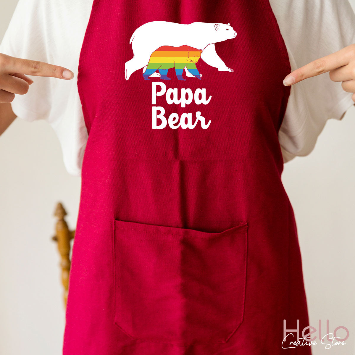Papa Bear Shirt, Papa Bear T-Shirt, LGBT Shirt, Rainbow Bear Tee