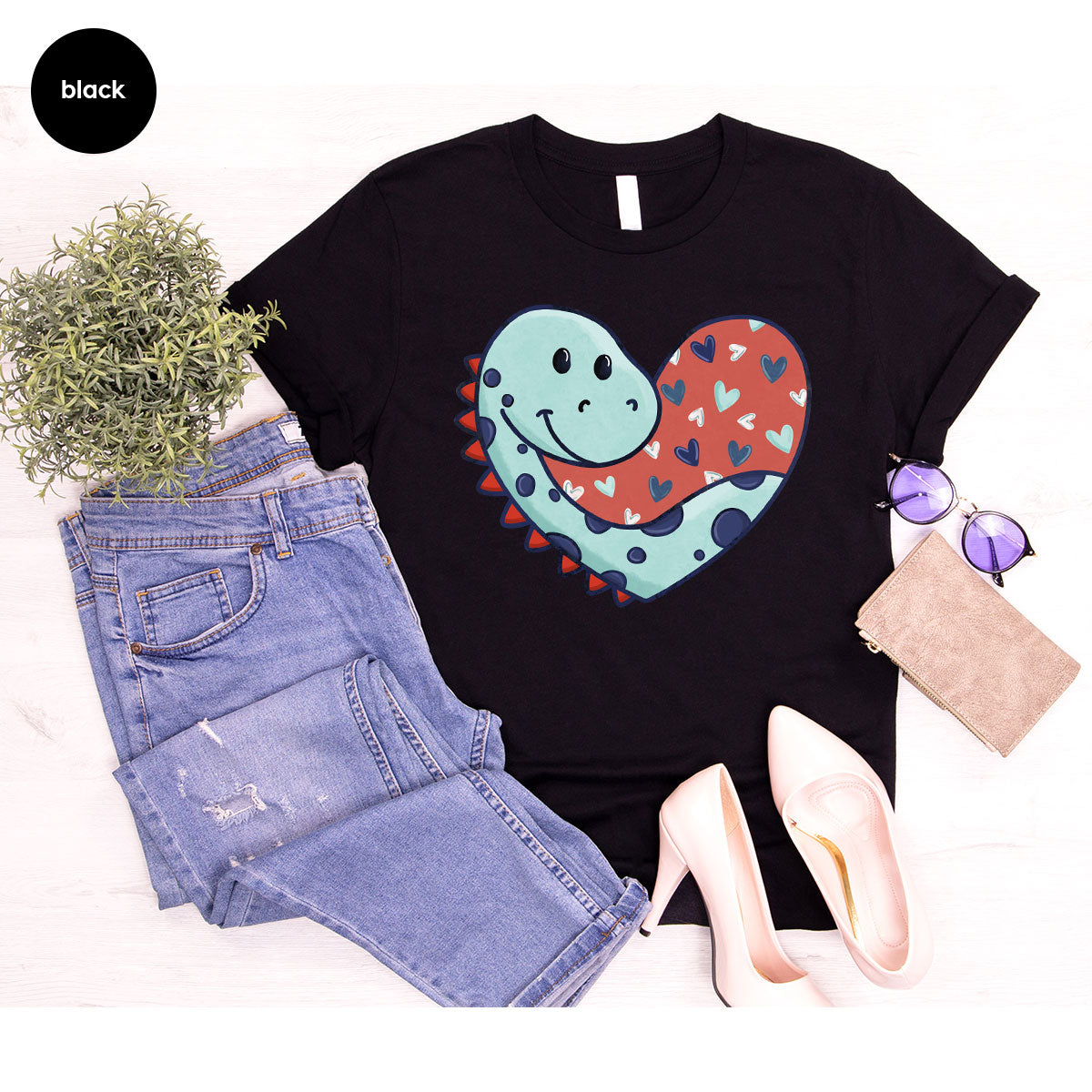 Valentine's Day Dino Shirt, Heart Of Dinosaur Shirt, Feb 14 Tee