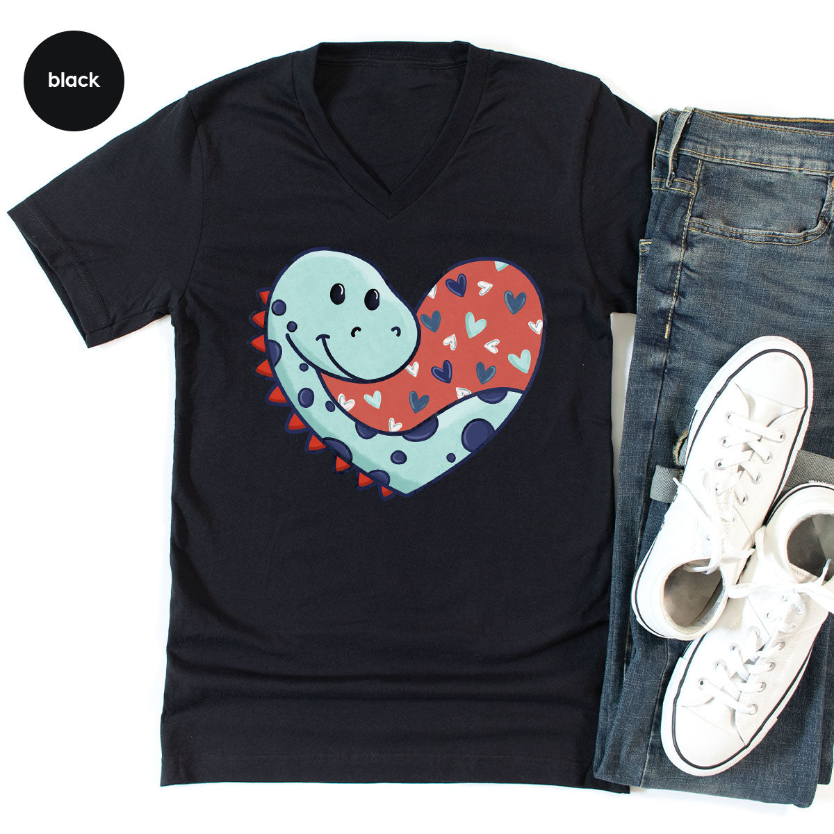 Valentine's Day Dino Shirt, Heart Of Dinosaur Shirt, Feb 14 Tee