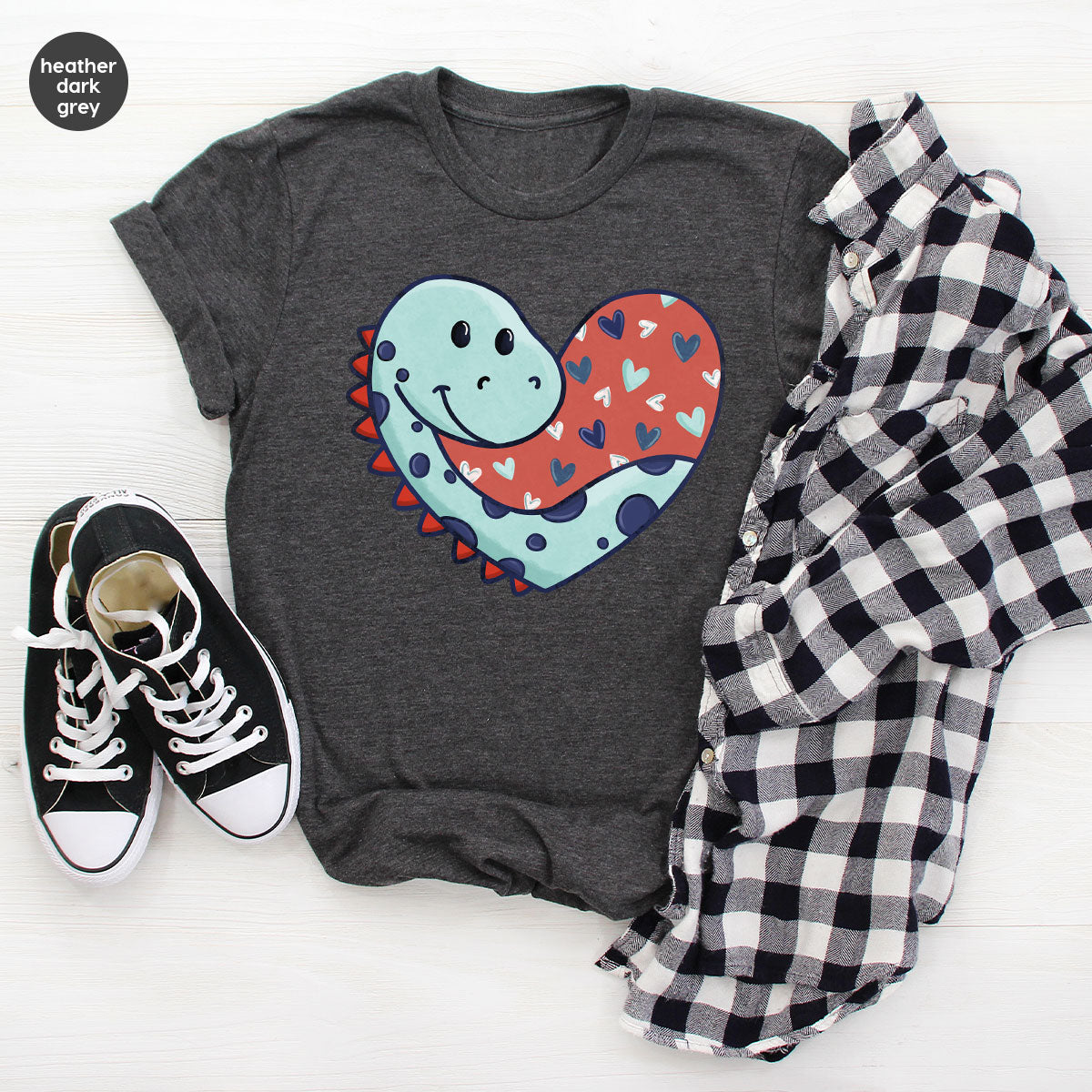 Valentine's Day Dino Shirt, Heart Of Dinosaur Shirt, Feb 14 Tee