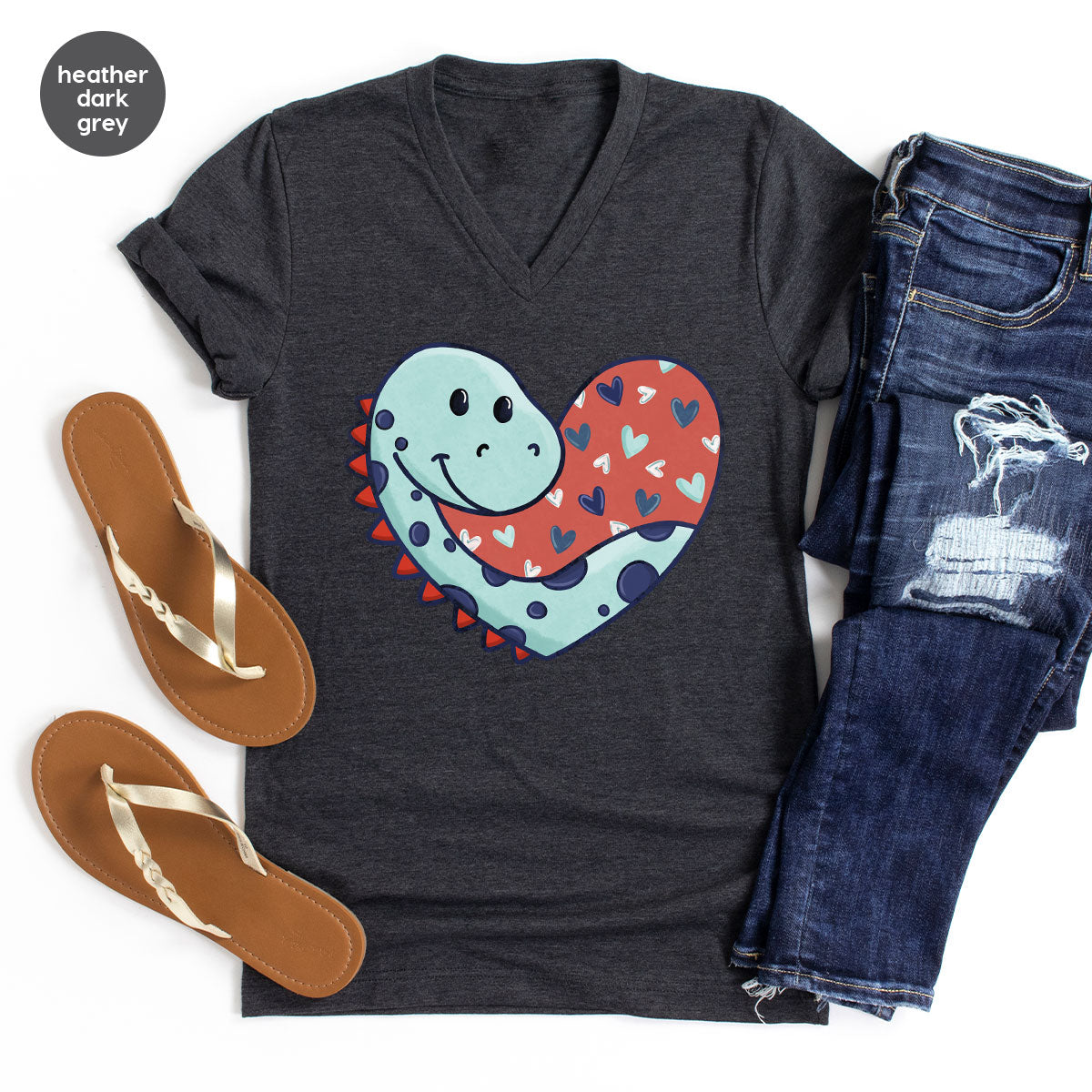Valentine's Day Dino Shirt, Heart Of Dinosaur Shirt, Feb 14 Tee