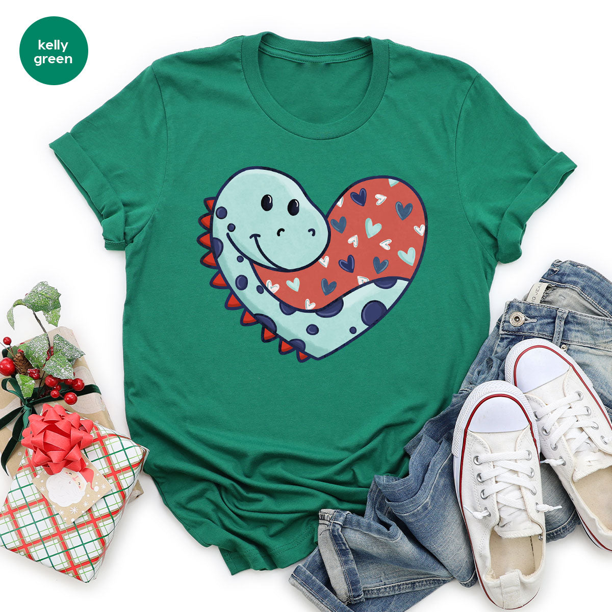 Valentine's Day Dino Shirt, Heart Of Dinosaur Shirt, Feb 14 Tee