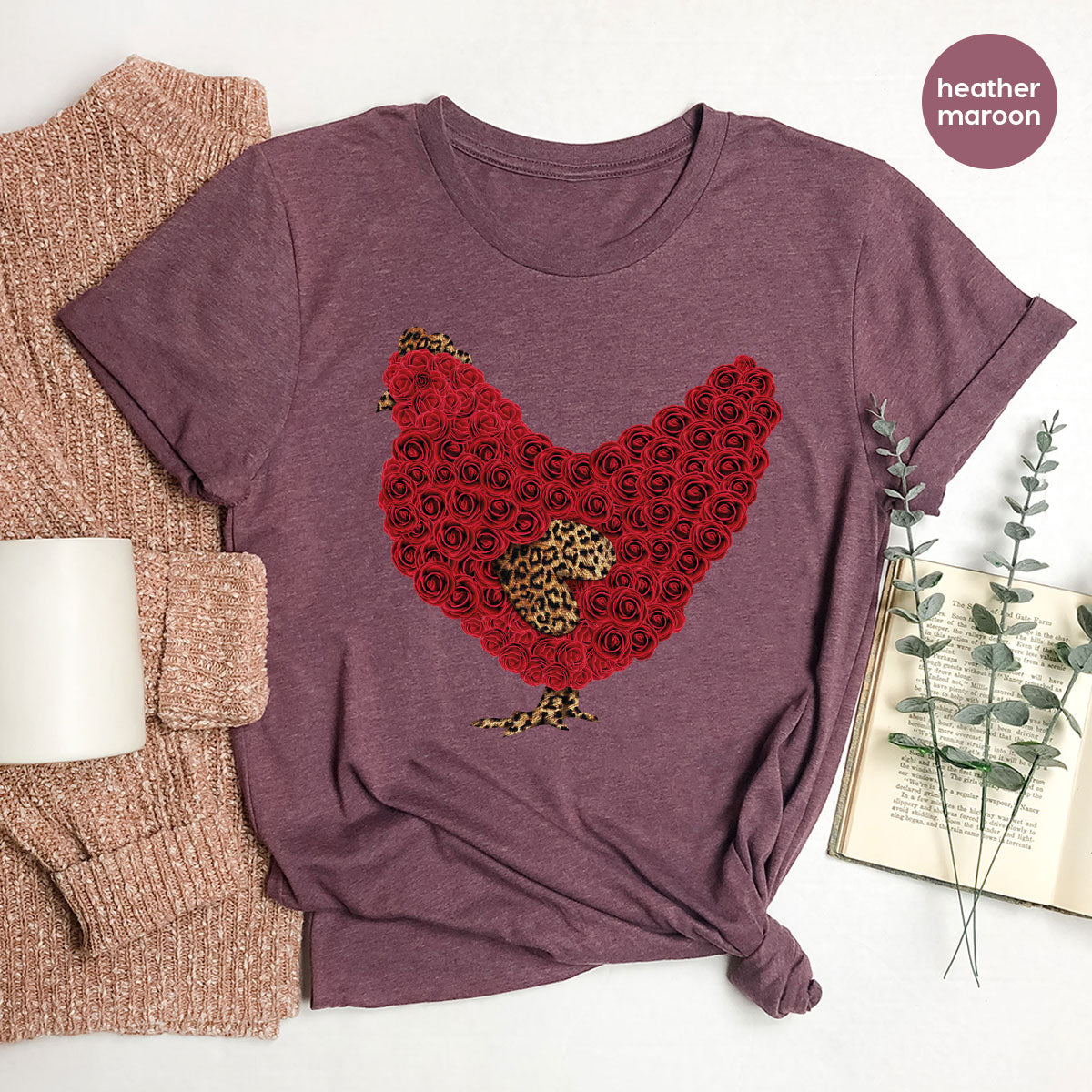 Heart of Chicken Shirt, Funny Valentine Day Gift, Special Gift for Feb 14