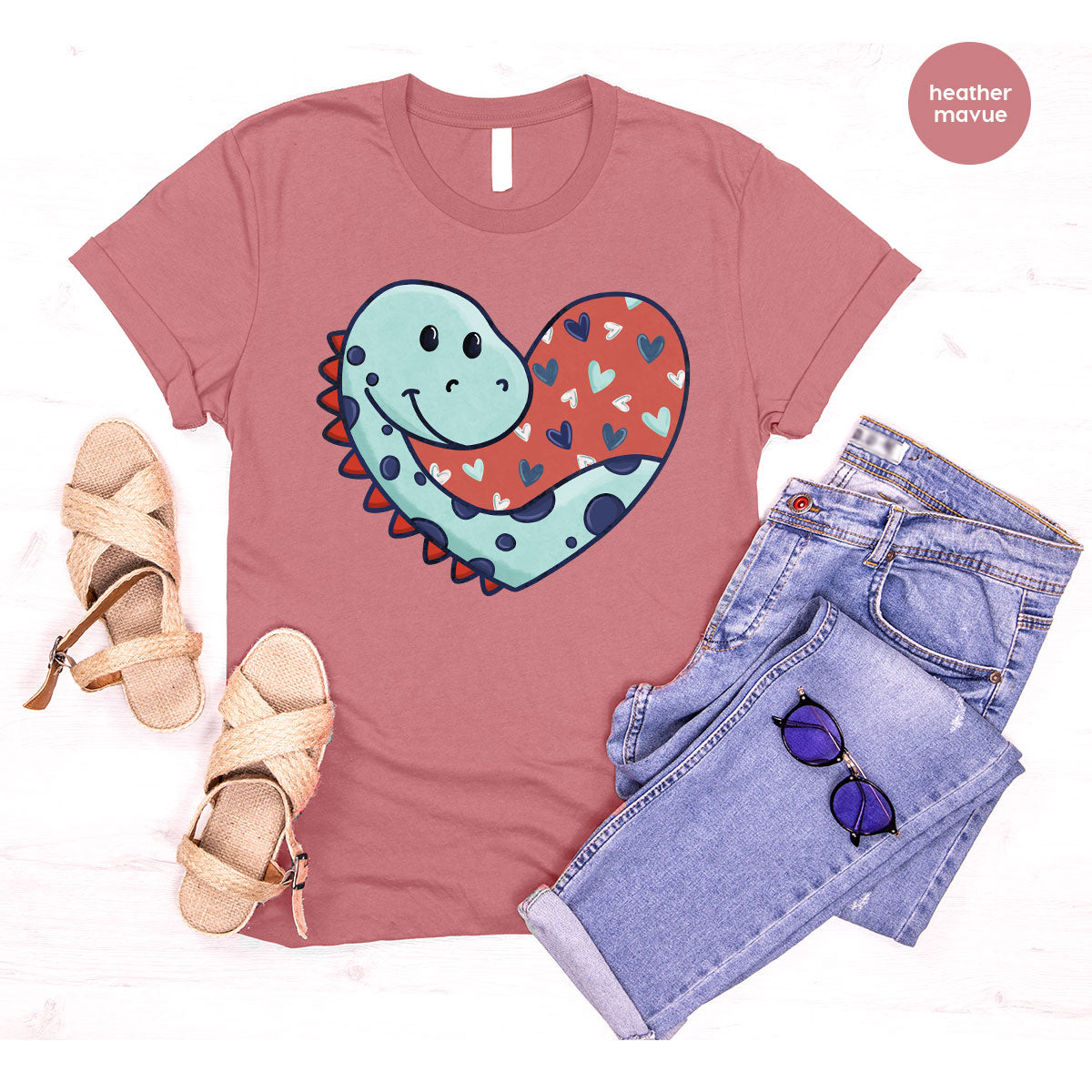 Valentine's Day Dino Shirt, Heart Of Dinosaur Shirt, Feb 14 Tee
