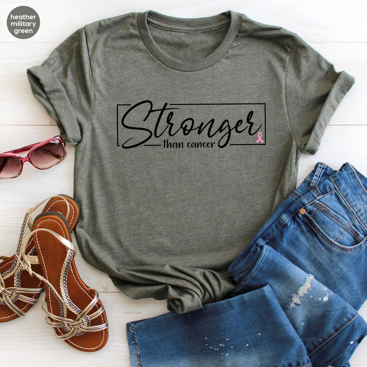 Stronger Than Cancer T-Shirt, Cancer Support Shirt, Cancer Warrior Tee