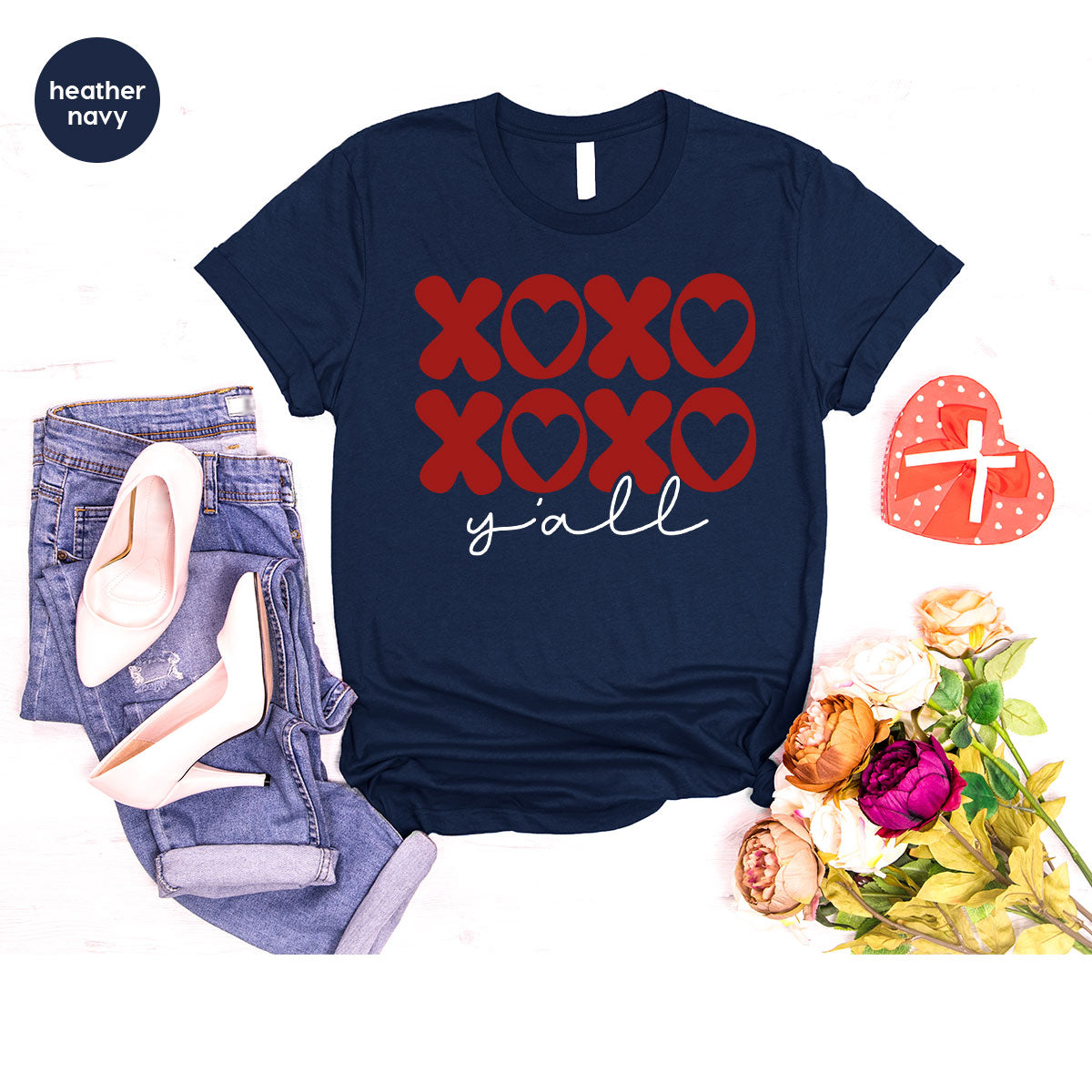 XOXO Shirt, Love Shirt, Valentine's Day T-Shirt, Couple Match Shirt