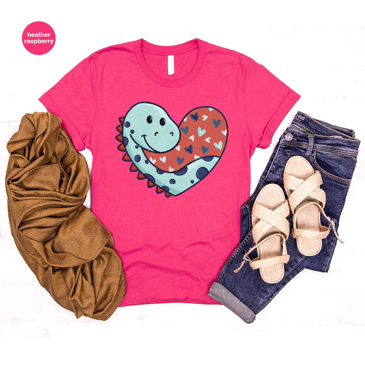 Valentine's Day Dino Shirt, Heart Of Dinosaur Shirt, Feb 14 Tee