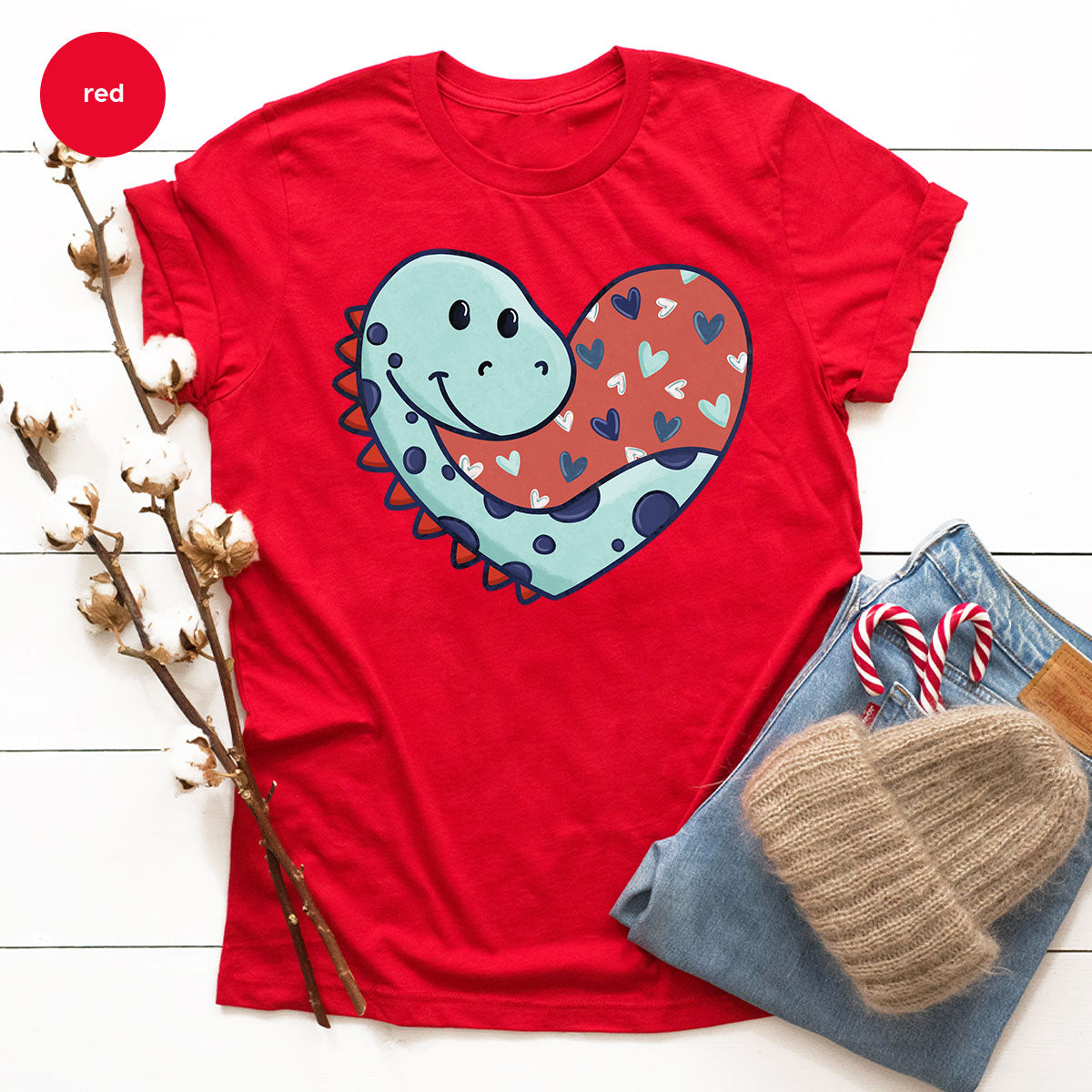 Valentine's Day Dino Shirt, Heart Of Dinosaur Shirt, Feb 14 Tee