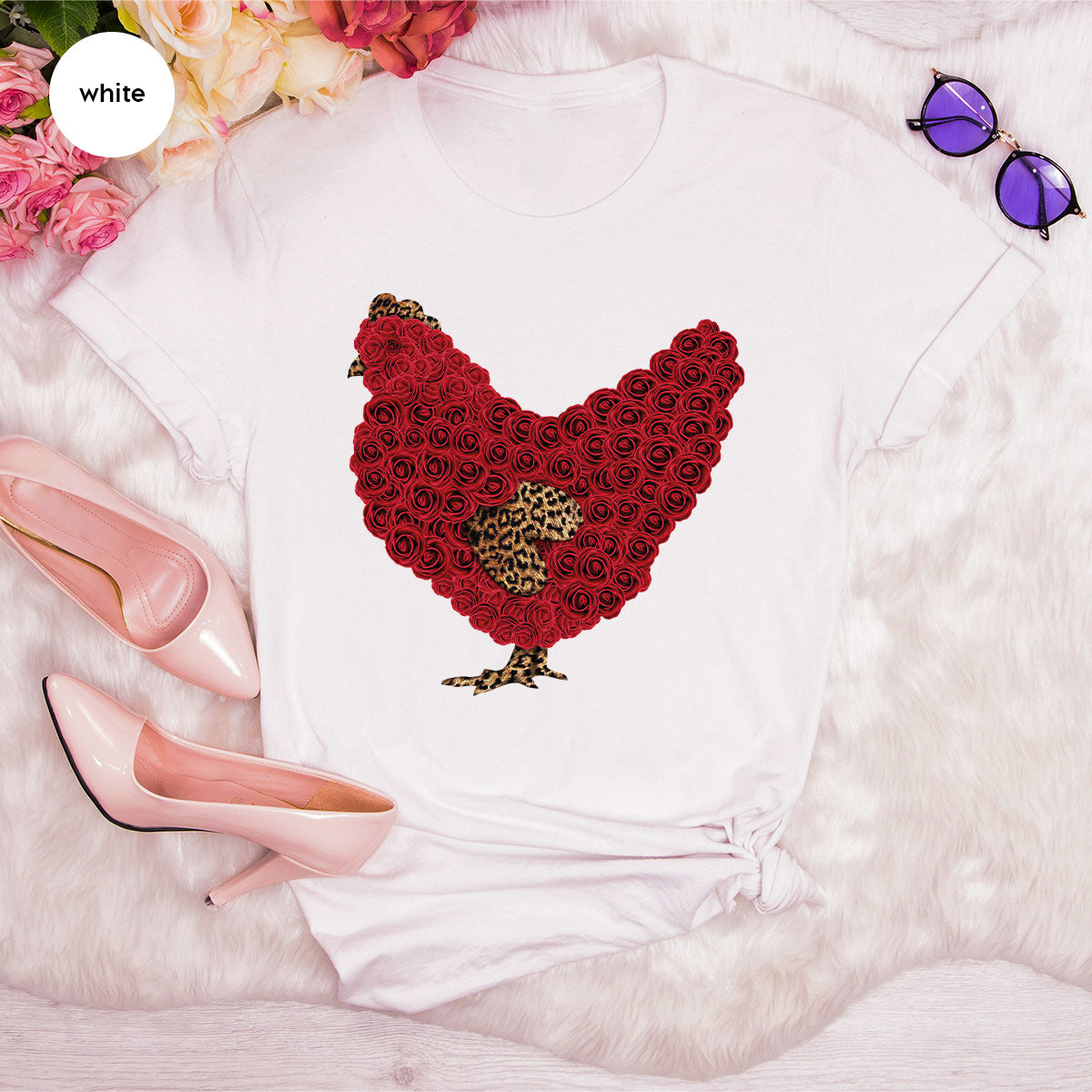 Heart of Chicken Shirt, Funny Valentine Day Gift, Special Gift for Feb 14