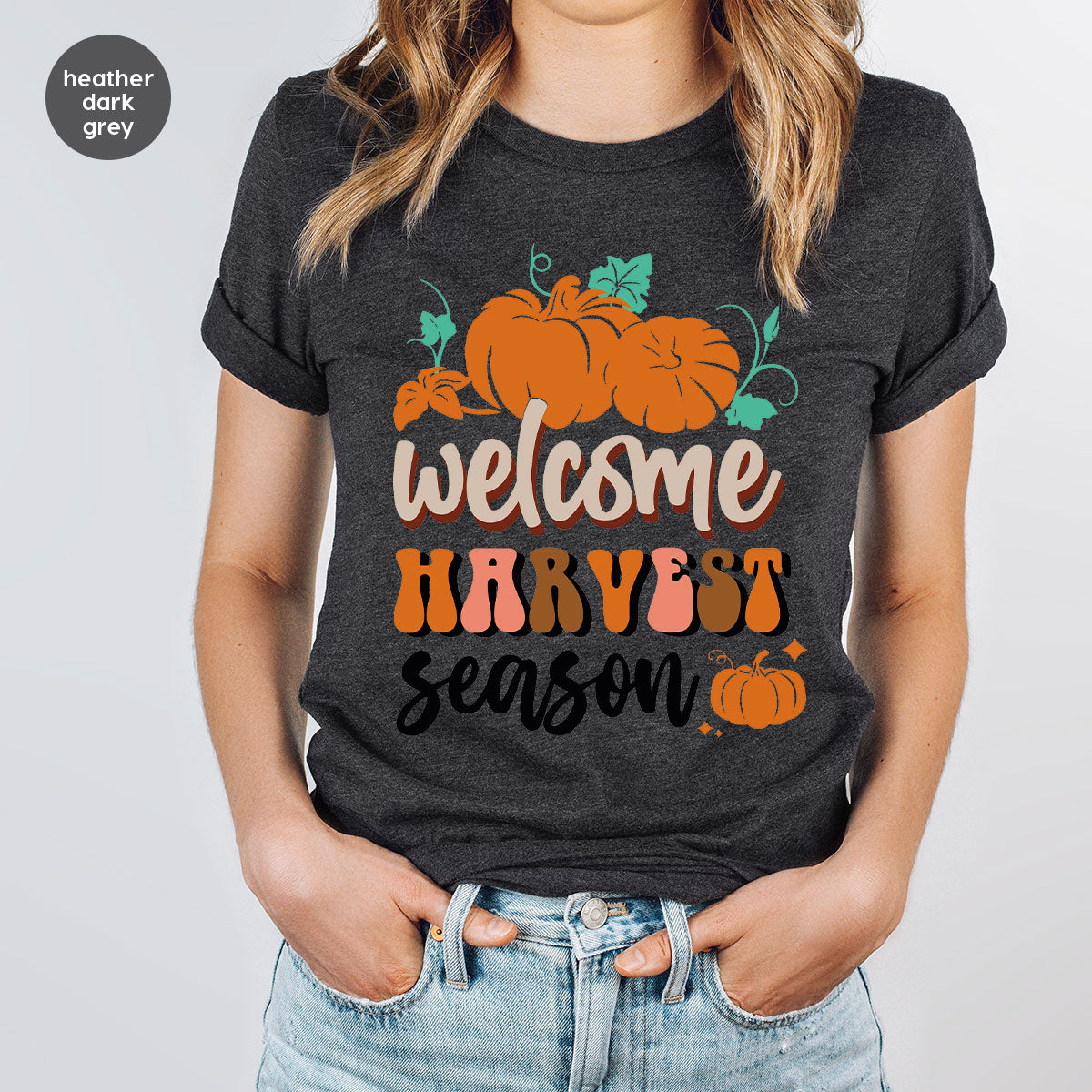 Pumpkin Harvest Season Shirt, 2022 Fall Pumpkin Season T-Shirt, Pumpkin Design Tee