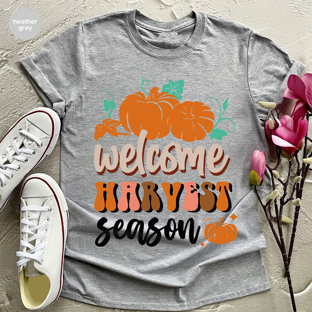 Pumpkin Harvest Season Shirt, 2022 Fall Pumpkin Season T-Shirt, Pumpkin Design Tee