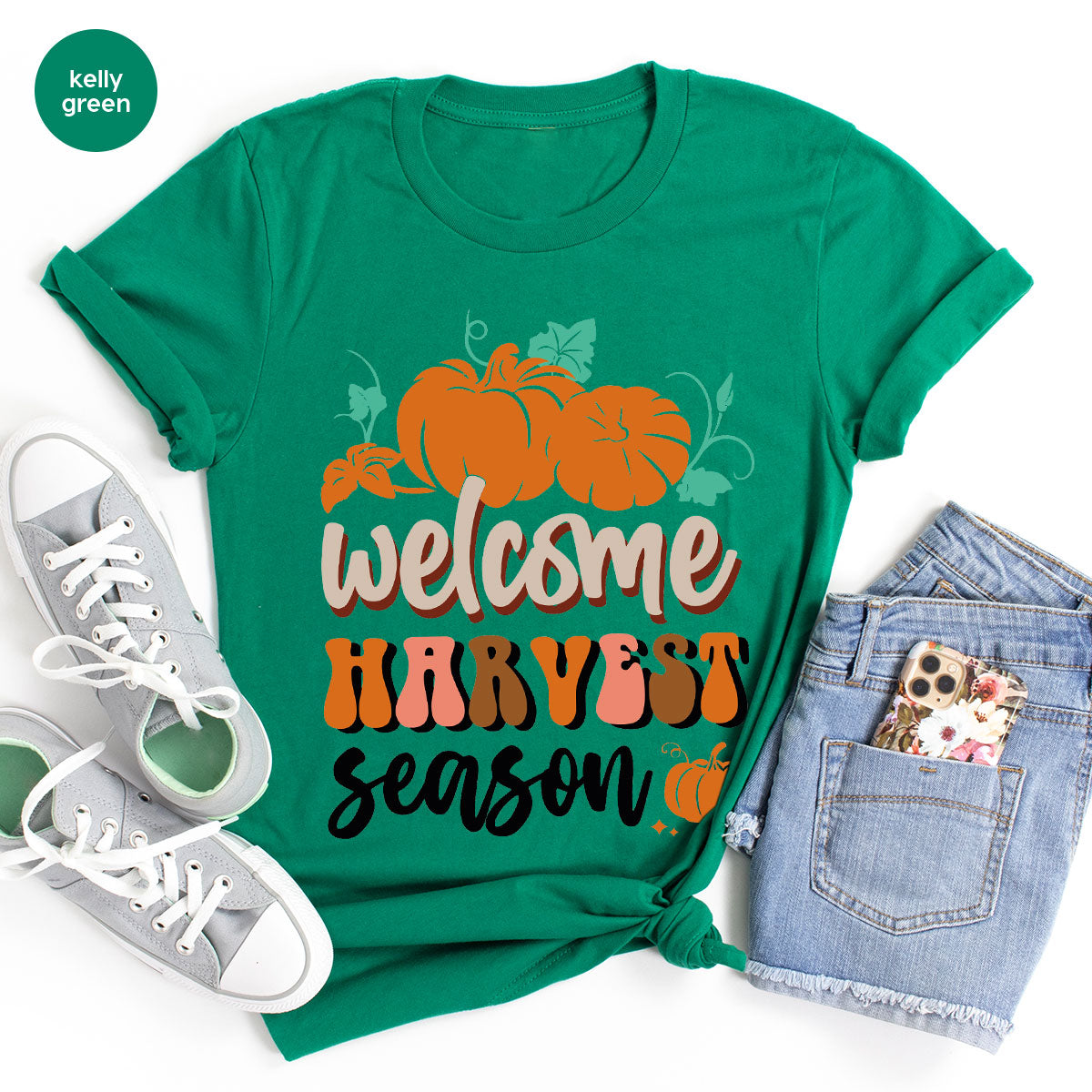 Pumpkin Harvest Season Shirt, 2022 Fall Pumpkin Season T-Shirt, Pumpkin Design Tee