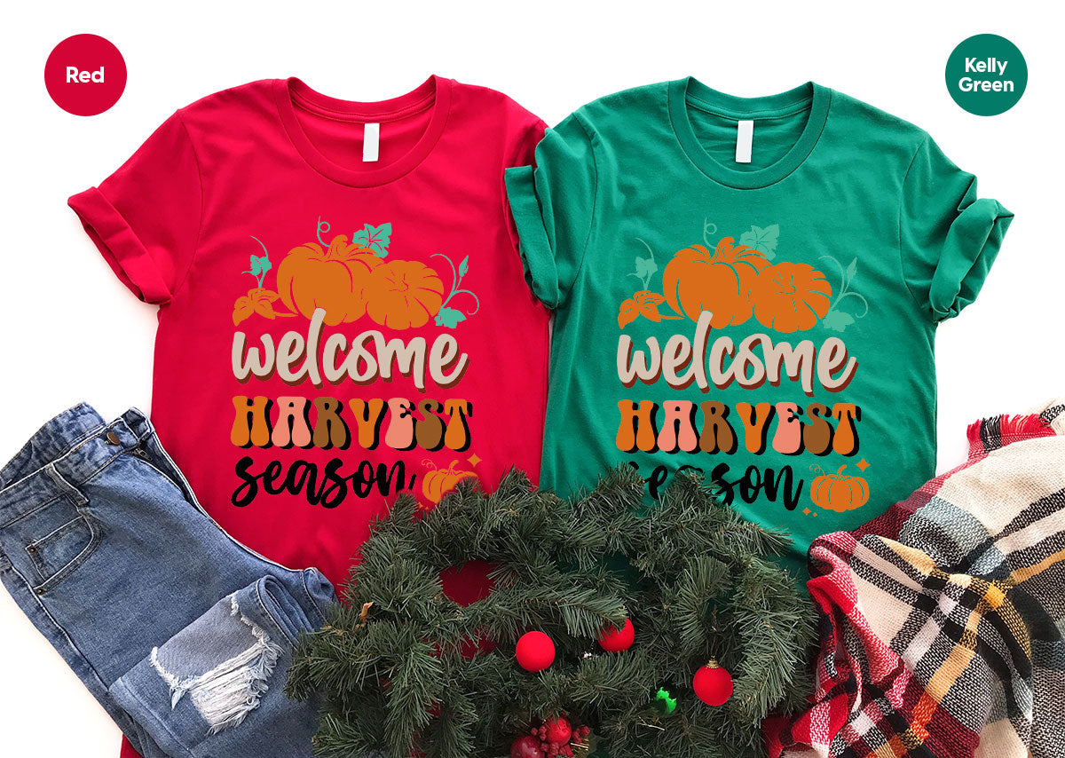 Pumpkin Harvest Season Shirt, 2022 Fall Pumpkin Season T-Shirt, Pumpkin Design Tee