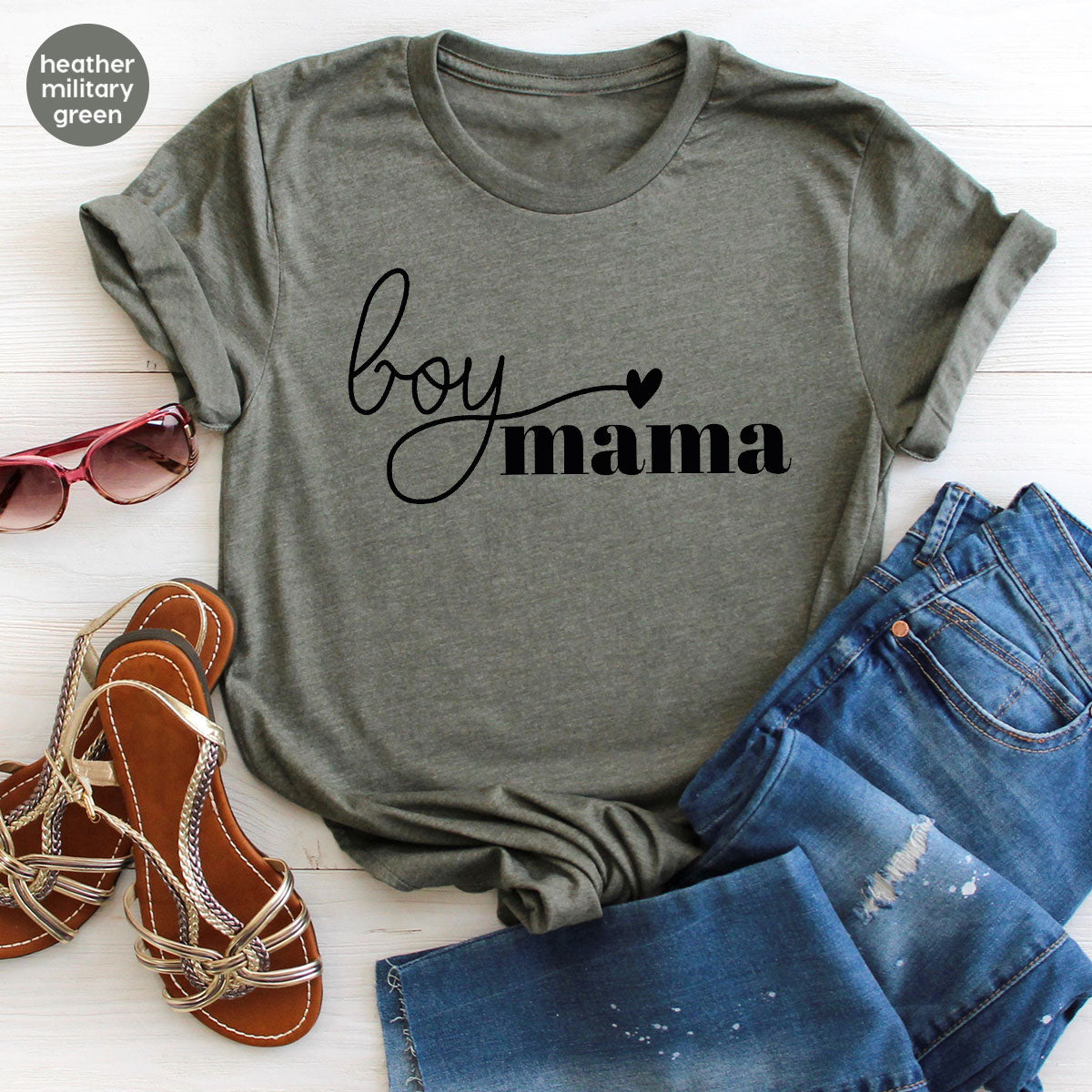 Mom and Boy Shirt. Mama Love Shirt. Gift For Mother Tee