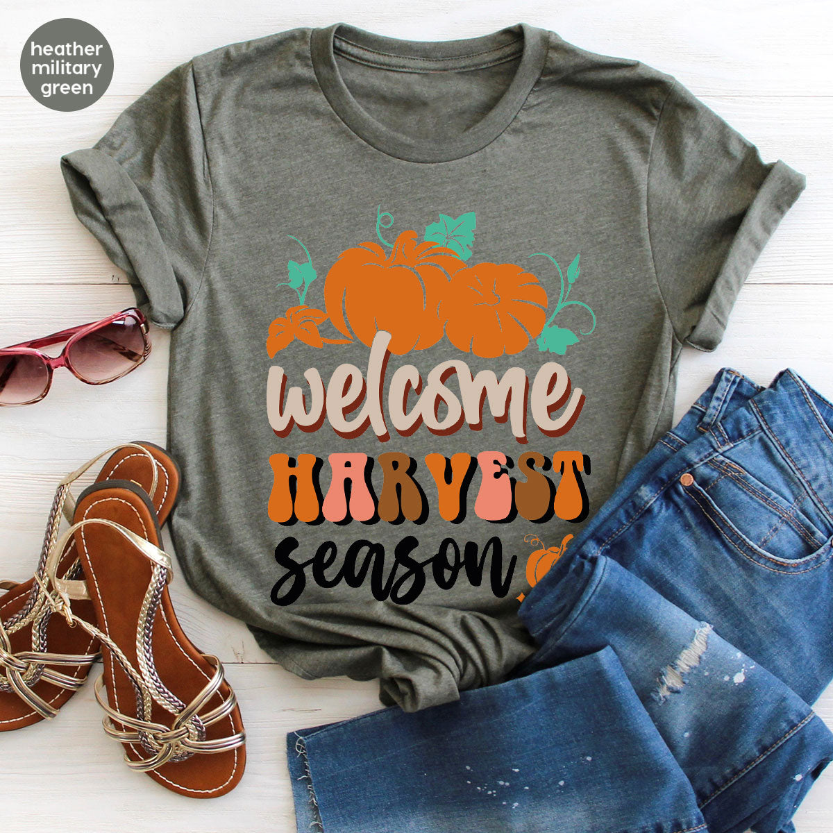 Pumpkin Harvest Season Shirt, 2022 Fall Pumpkin Season T-Shirt, Pumpkin Design Tee