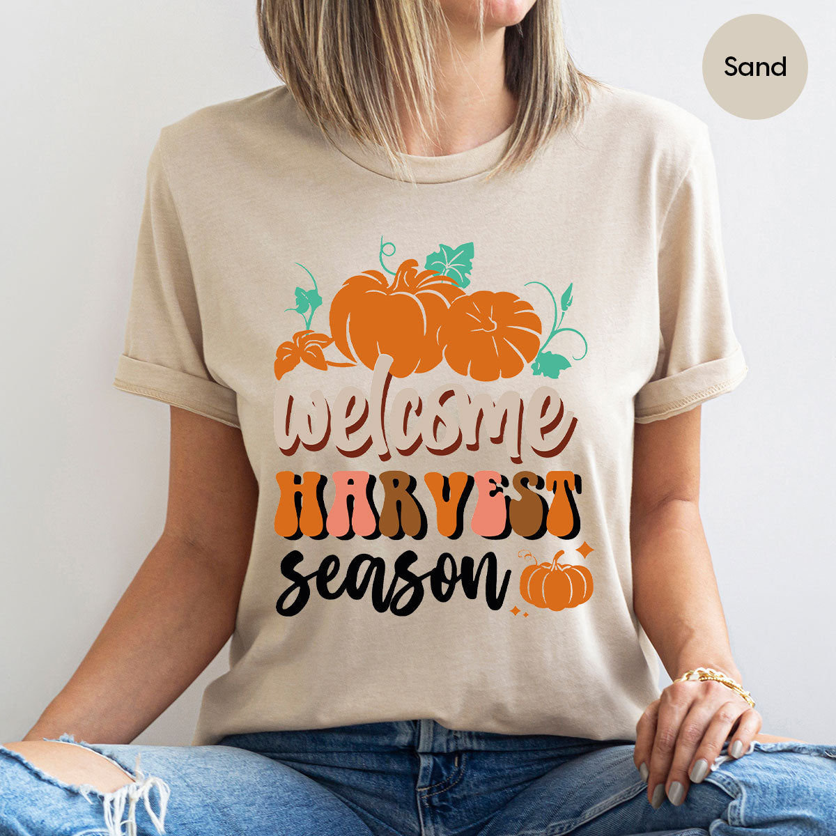 Pumpkin Harvest Season Shirt, 2022 Fall Pumpkin Season T-Shirt, Pumpkin Design Tee