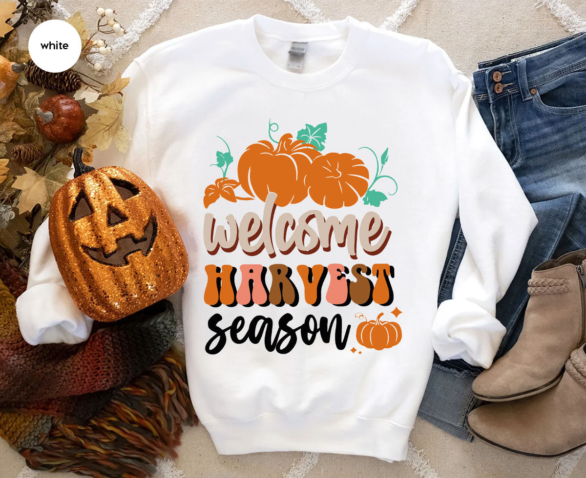 Pumpkin Harvest Season Shirt, 2022 Fall Pumpkin Season T-Shirt, Pumpkin Design Tee
