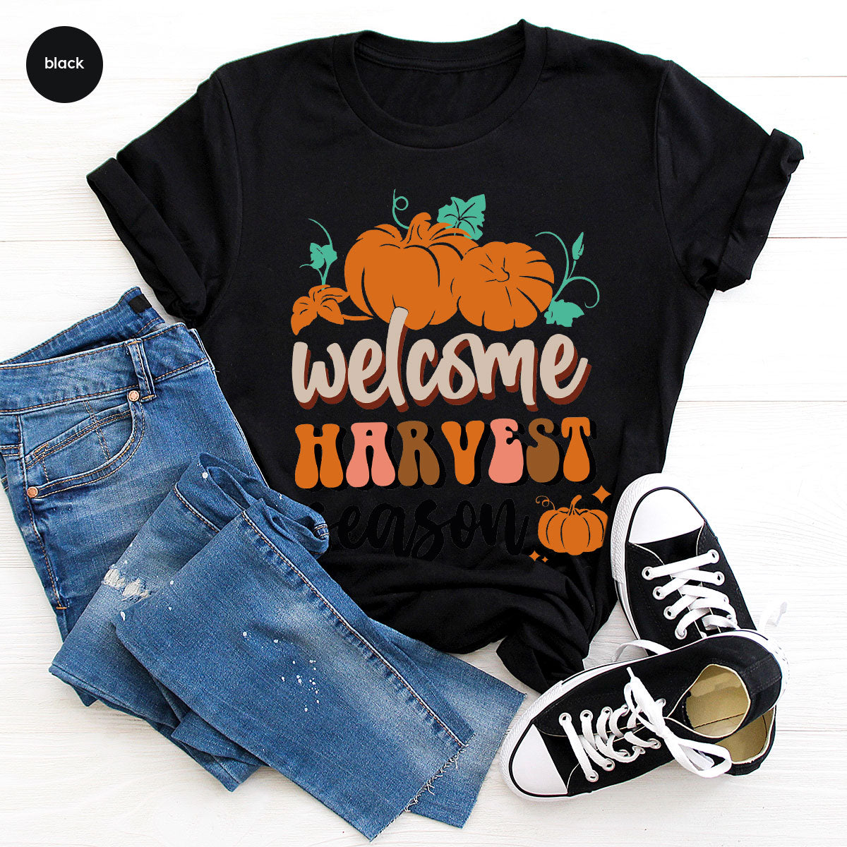 Pumpkin Harvest Season Shirt, 2022 Fall Pumpkin Season T-Shirt, Pumpkin Design Tee