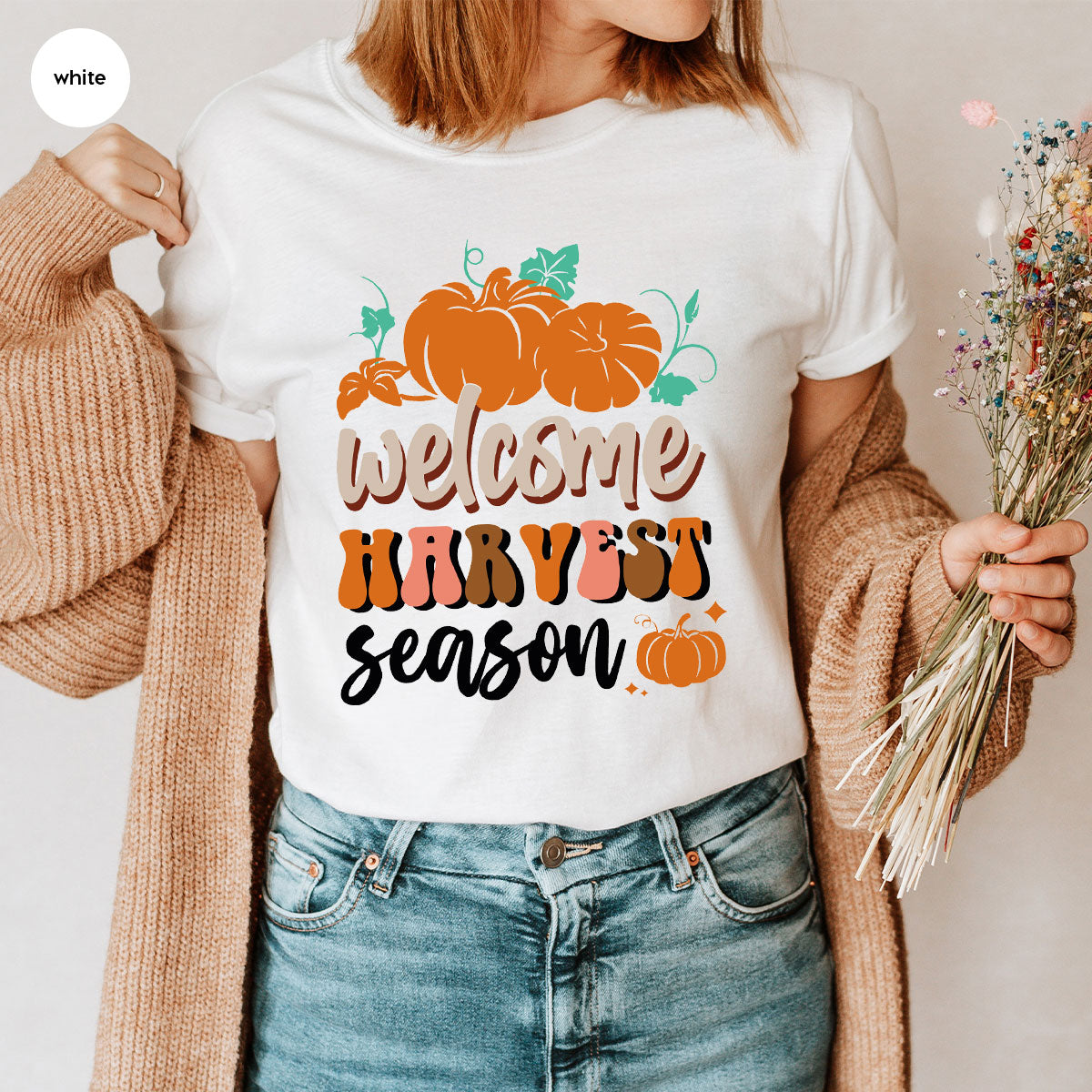 Pumpkin Harvest Season Shirt, 2022 Fall Pumpkin Season T-Shirt, Pumpkin Design Tee