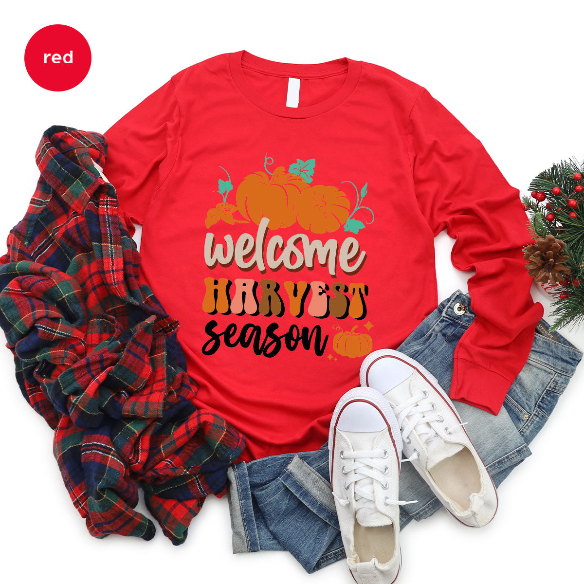 Pumpkin Harvest Season Shirt, 2022 Fall Pumpkin Season T-Shirt, Pumpkin Design Tee