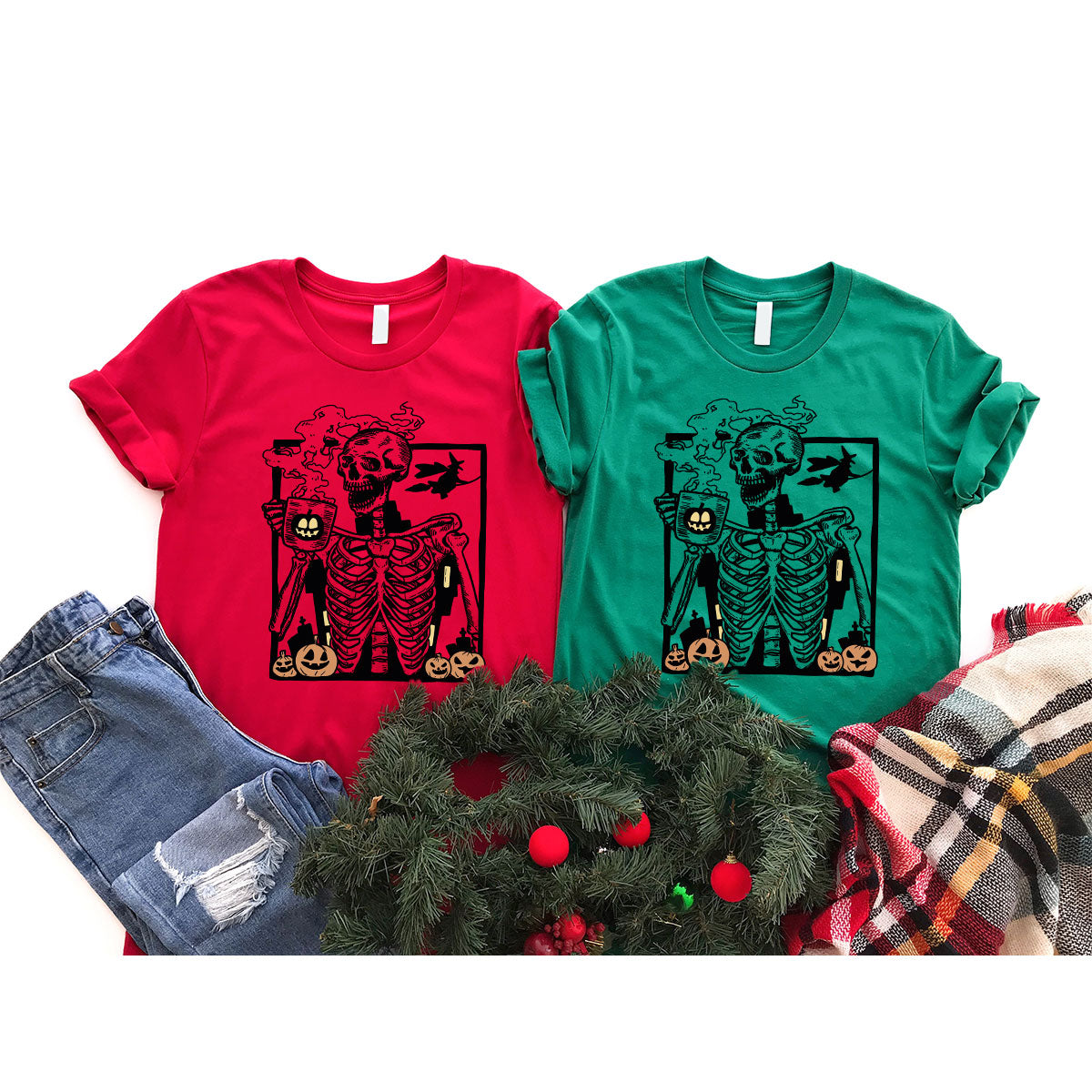 Halloween Skeleton Shirt, Creepy Halloween Tee, Funny Skeleton T-Shirt, Gift for Halloween