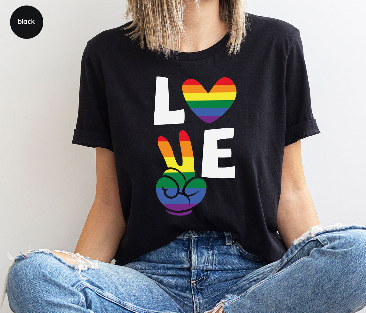 LGBT Love Shirt, Rainbow Glory T-Shirt, Pride Tee